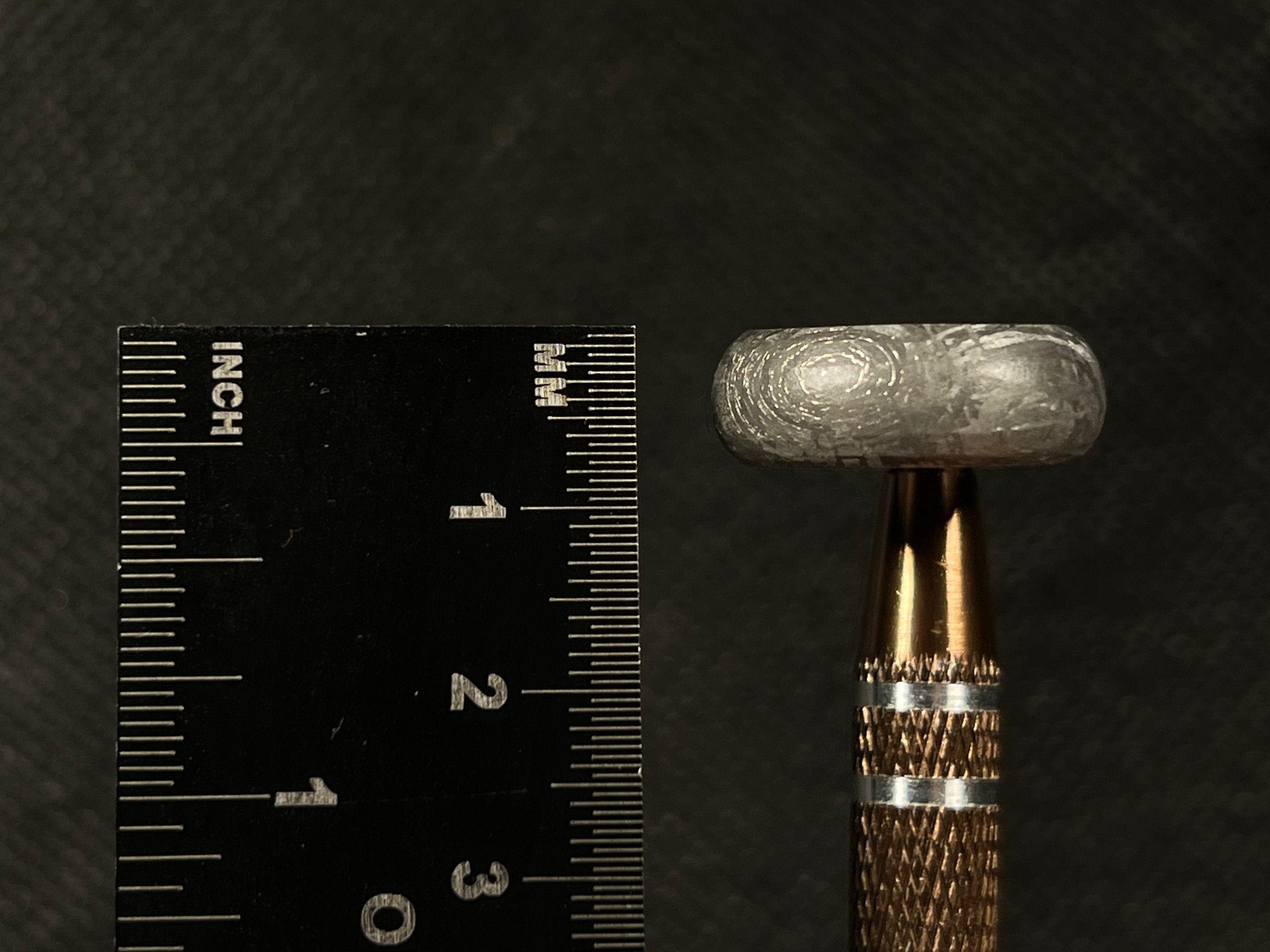 GIBEON Meteorite Ring Size 4.25 - Genuine Meteorite Wedding Band for Men & Women, Astronomy Space Jewelry with Unique Widmanstätten Patterns - Perfect for Engagement, Anniversary & Unique Gifts