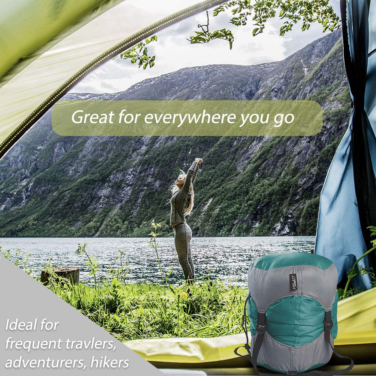 Ultralight Compression Sack for Sleeping Bags - 11L/18L/30L/45L/52L Storage Bags with 40% More Space - Compact Camping Gear for Hiking, Backpacking & Travel - Perfect for Outdoor Adventures and Space-Saving Packing