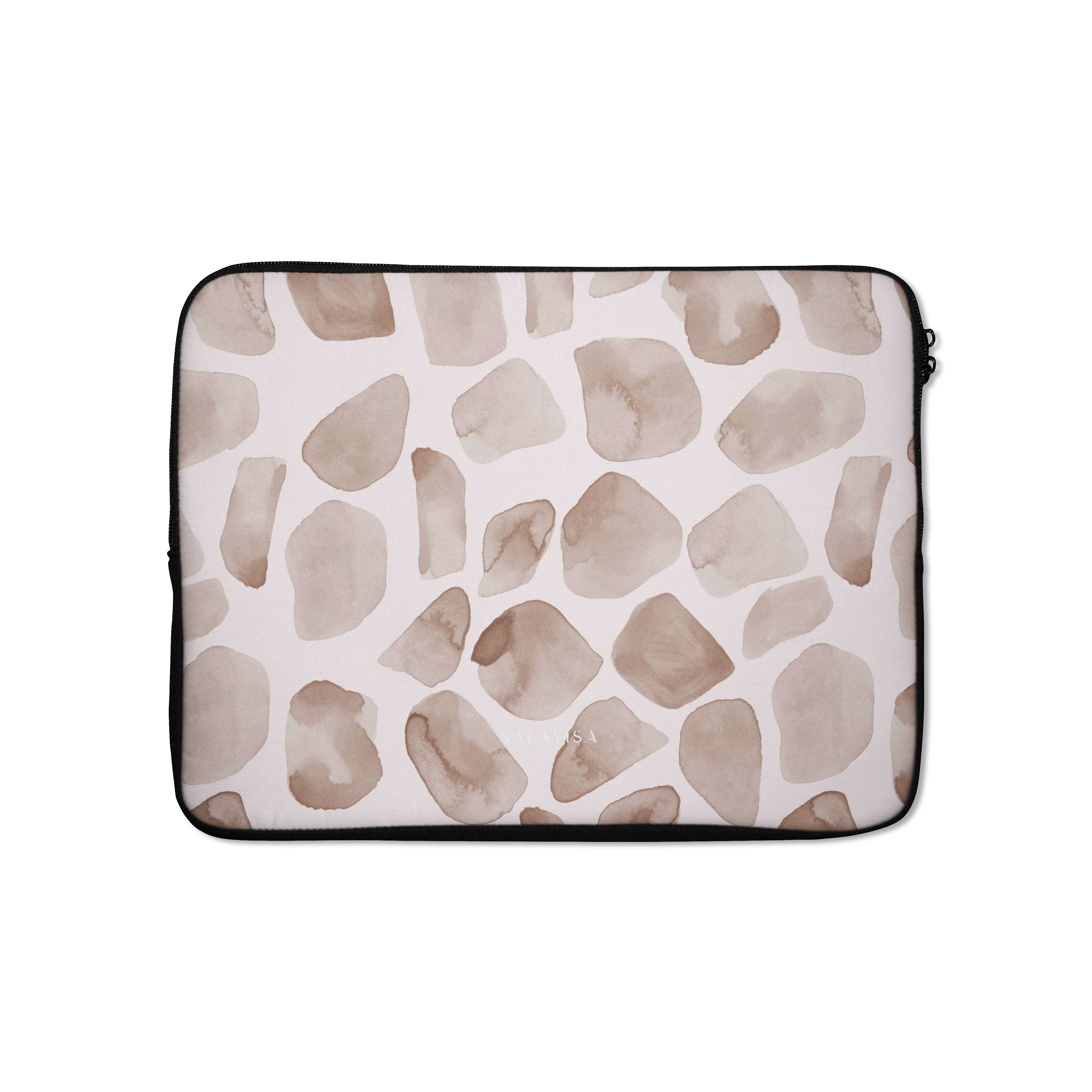Brown Watercolor Safari Laptop Sleeve Case - 13 Inch Protective Cover for MacBook Air/Pro - Stylish & Durable Travel Accessory for Work, School & Commuting
