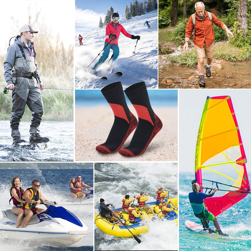 Waterproof Breathable Sports Socks for Men & Women - Quick-Dry Moisture Wicking Athletic Socks for Cycling, Hiking, Skiing, Fishing - Ideal for Outdoor Adventures, Gym Workouts & Cold Weather Activities