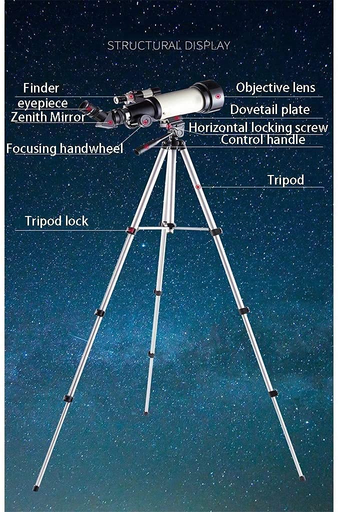 70mm Aperture 400mm Refractor Telescope for Astronomy - Portable Travel Telescope for Kids, Adults & Beginners with Adjustable Tripod - Perfect for Stargazing, Camping & Outdoor Adventures