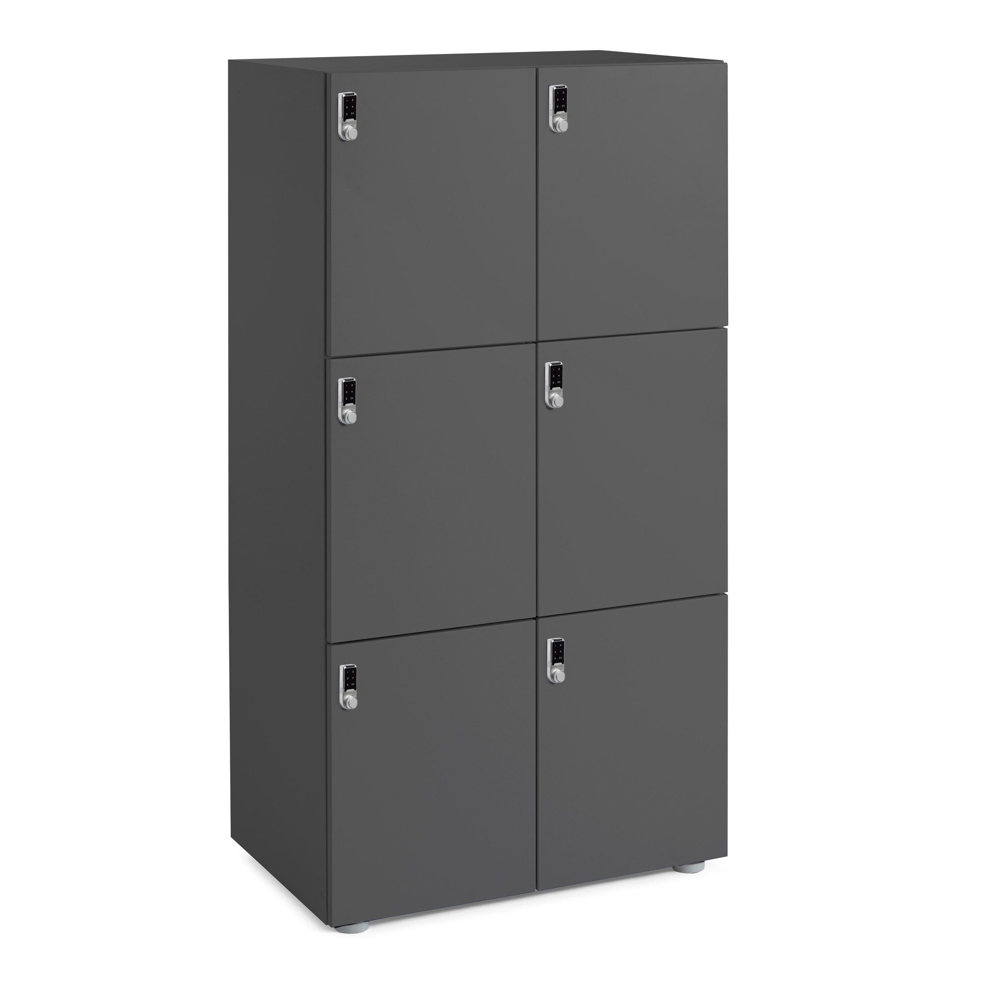 Stash Digital 6 Door Locker - Secure Electronic Storage Cabinet with Keypad Entry for Office, School, or Gym - Perfect for Valuables, Documents & Personal Belongings