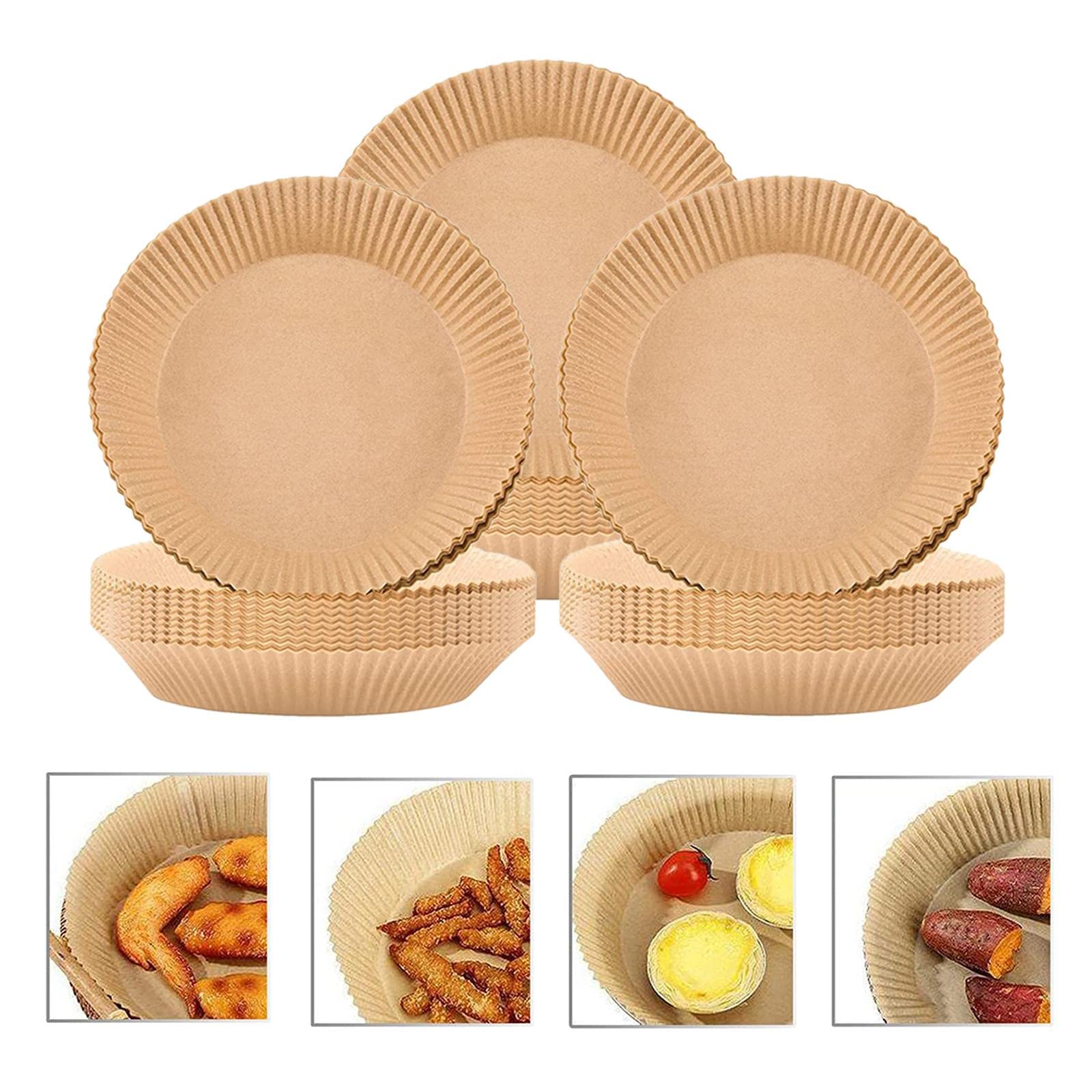 **Disposable Air Fryer Liners - 300 Pack Round Non-Stick Parchment Paper Sheets for Oil-Proof Baking, Roasting & Frying | Natural Unbleached & Eco-Friendly | Perfect for Air Fryers, Ovens & Kitchen Cooking**