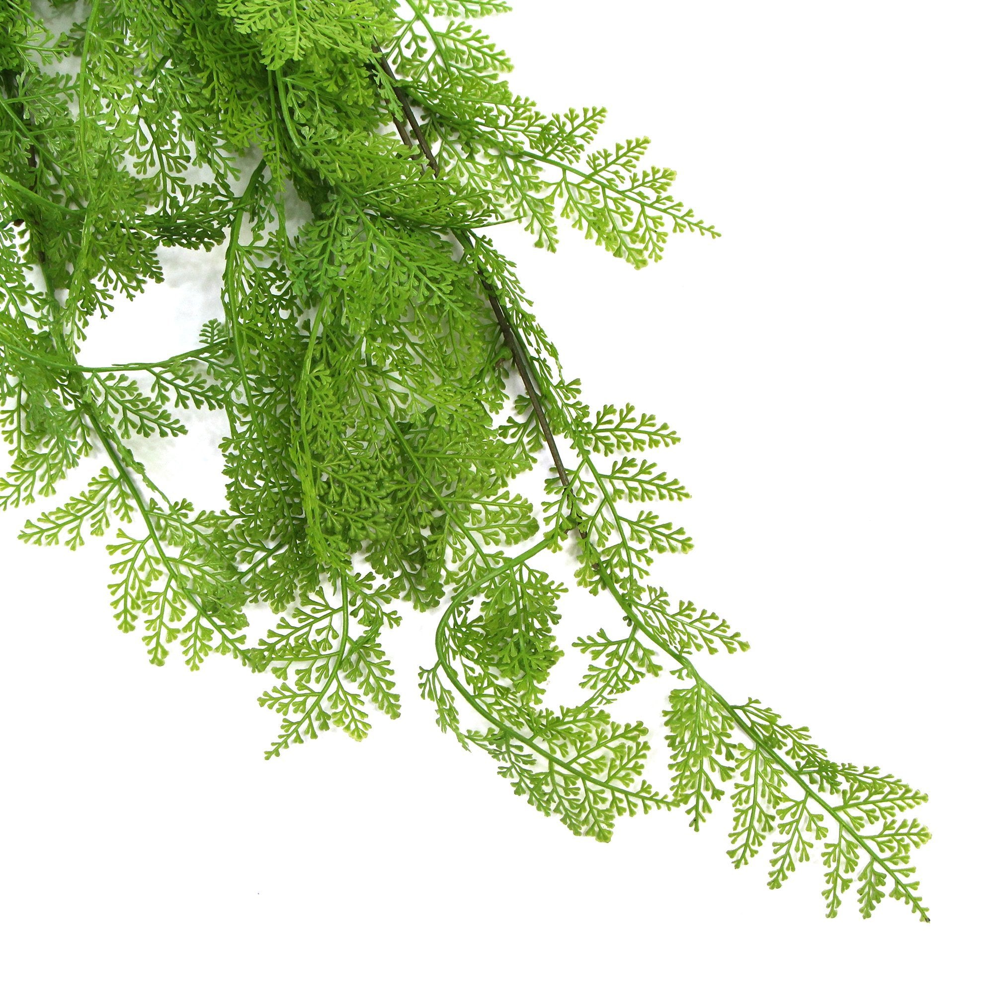 80cm Hanging Fresh Green Dense Maiden Hair Fern Bush - UV Resistant Artificial Plant for Home & Office Decor - Perfect for Living Room, Bedroom, Balcony, and Indoor Spaces