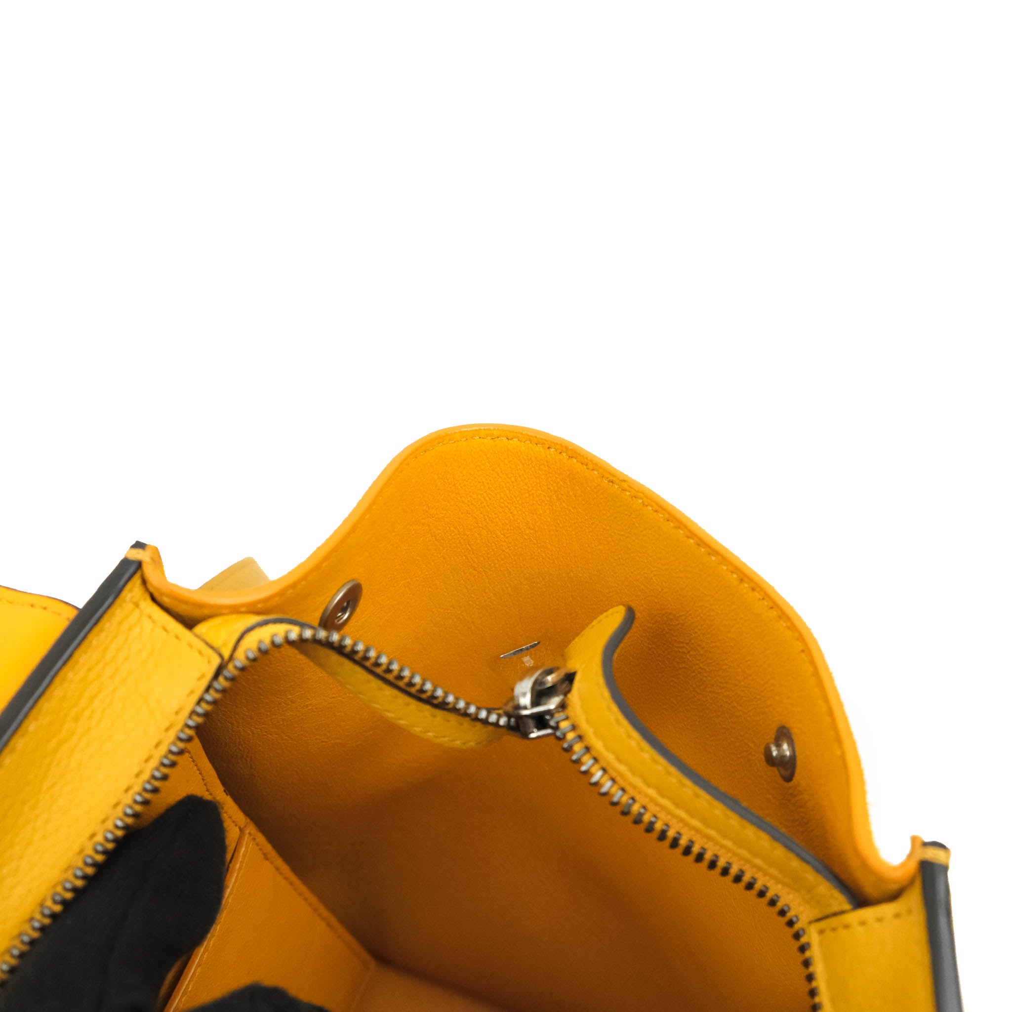 Celine Small Trapeze Bag in Mustard Yellow - Genuine Grained Calfskin Leather Crossbody Purse for Women | Perfect for Work, Travel & Everyday Use