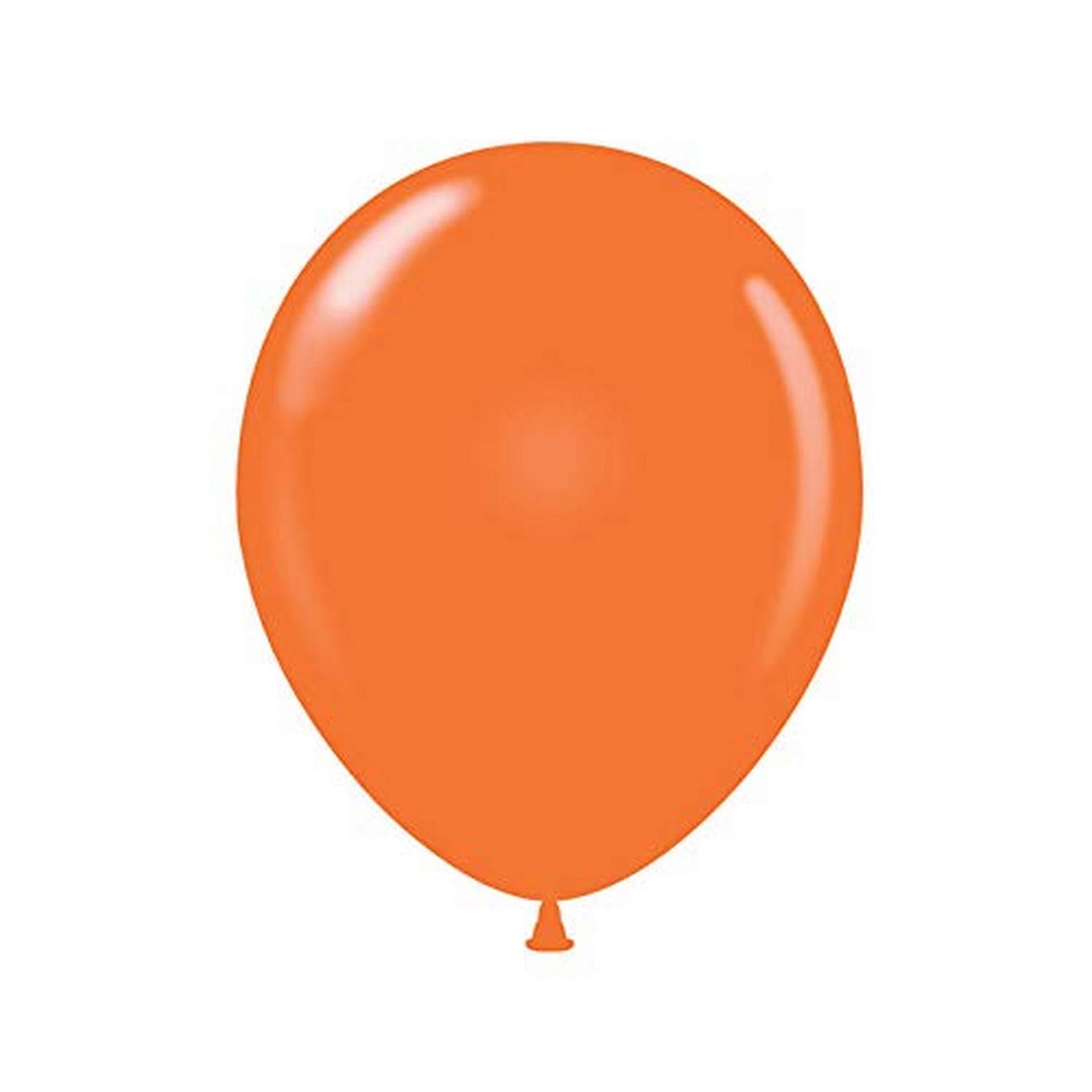 Tuf-Tex 5-Inch Orange Latex Balloons for Party Decorations, Birthday Celebrations, and Special Events - Pack of 100