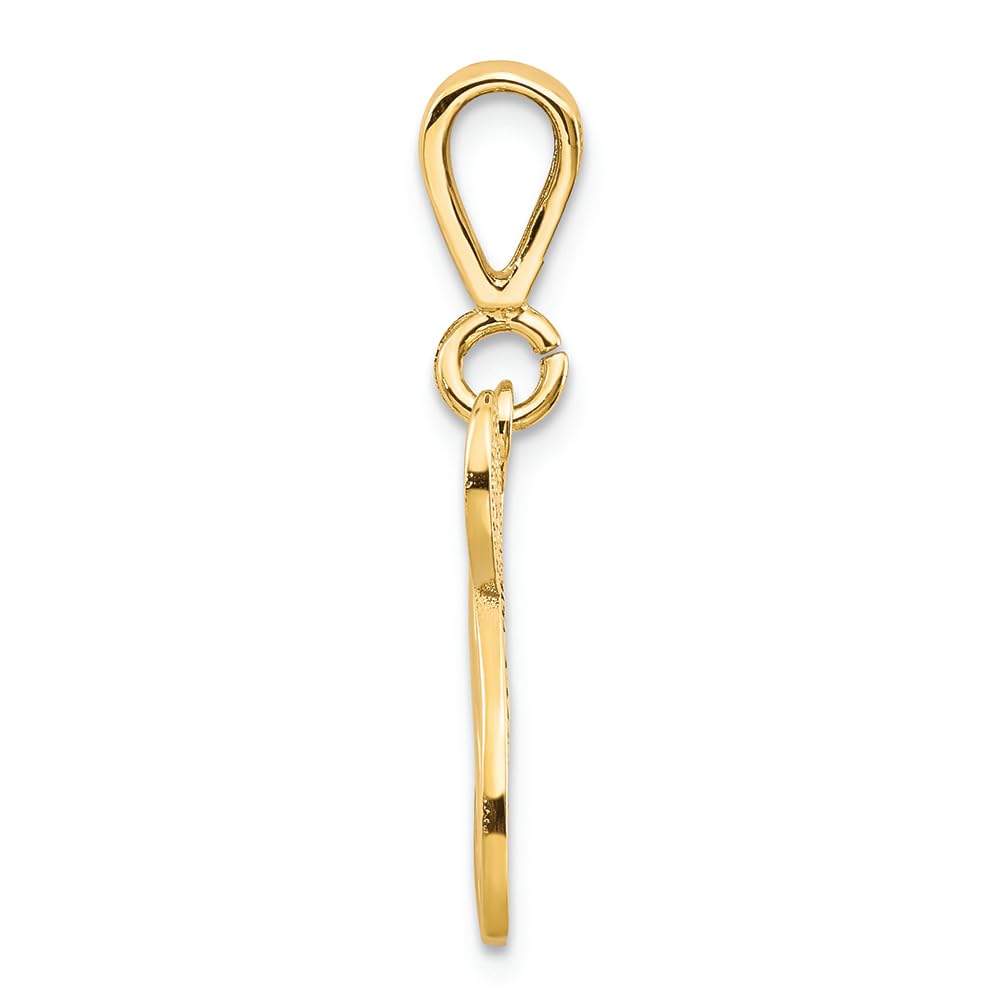 14K Yellow Gold Initial N Charm Pendant - Personalized Letter Necklace for Women - Elegant Gift for Birthday, Anniversary & Valentine's Day - Perfect for Layering & Everyday Wear