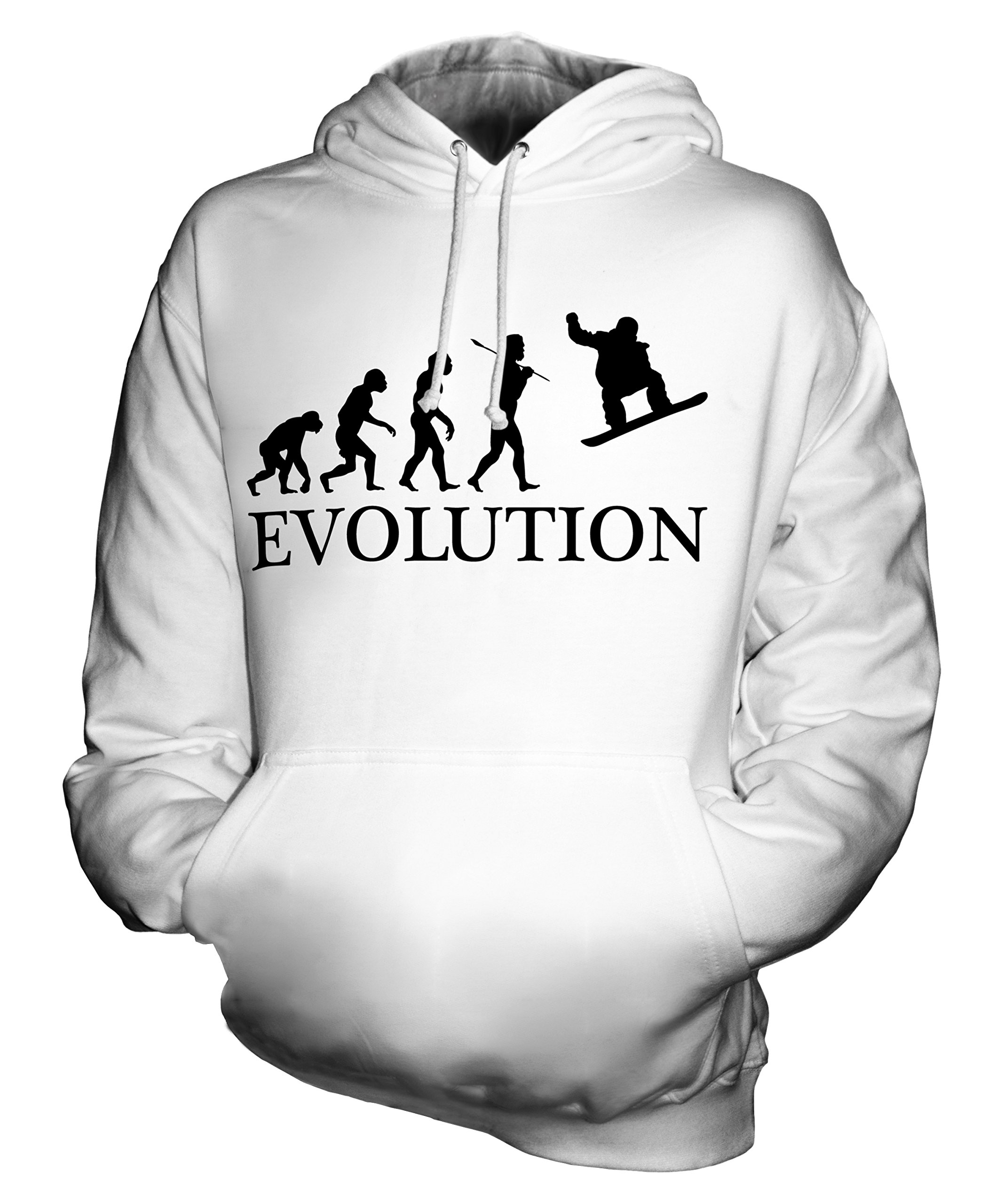 Unisex Snowboard Hoodie - Evolution of Man Graphic Sweatshirt for Men & Women | Perfect for Winter Sports & Casual Wear