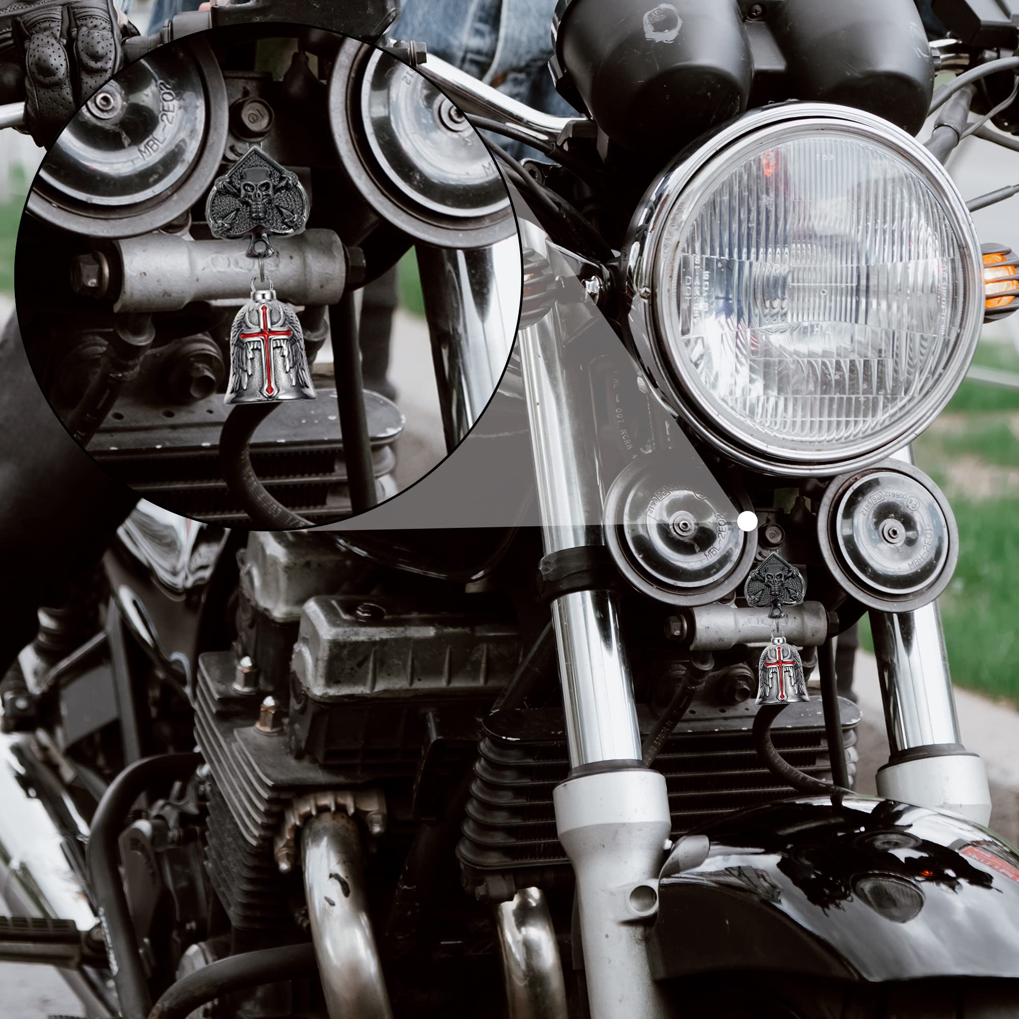 Motorcycle Riding Bell Hanger - Universal Bike Bell & Keychain Holder for Safe Rides