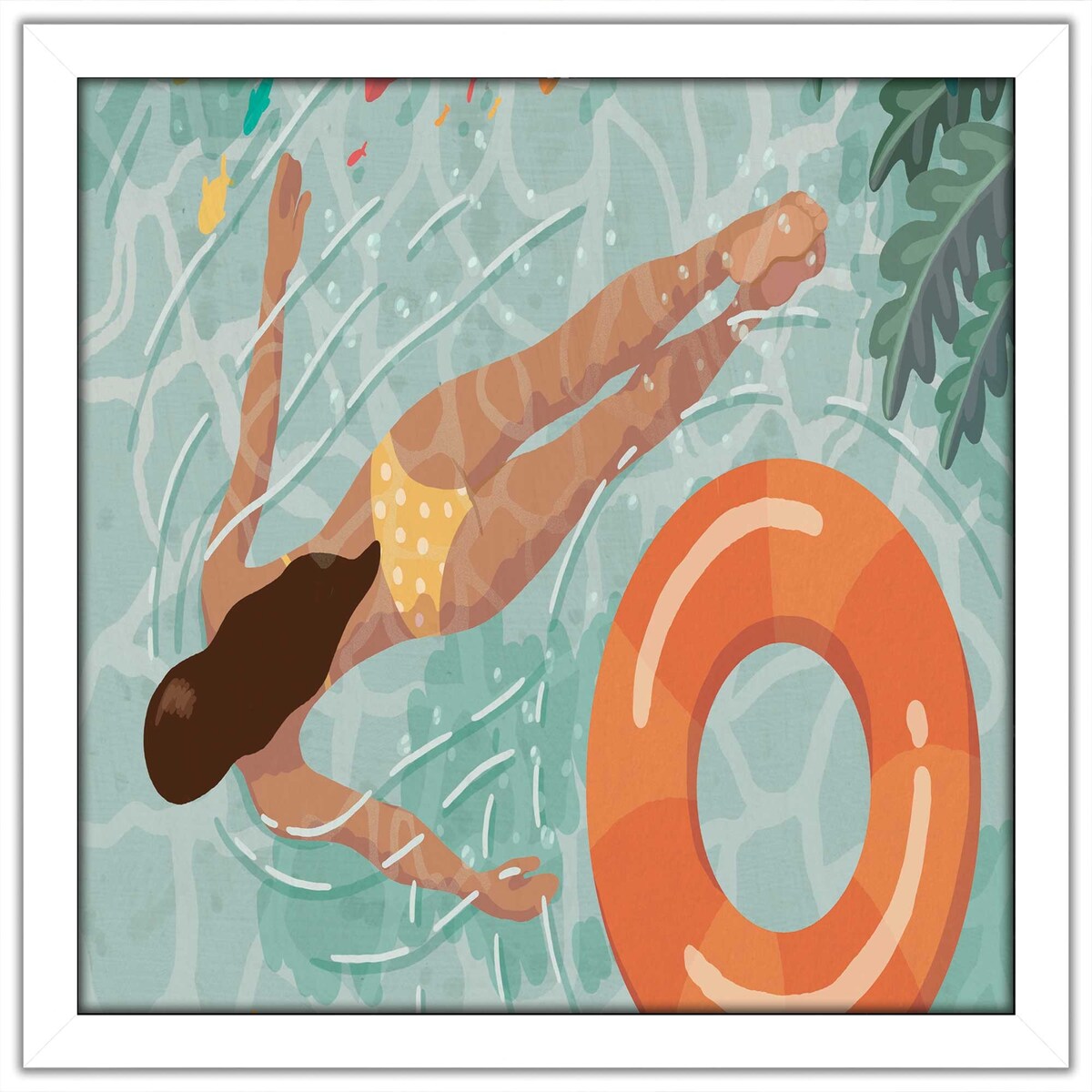 Beach Babes IV Square Print on Acrylic - Vibrant Wall Art for Beach House, Living Room & Coastal Decor