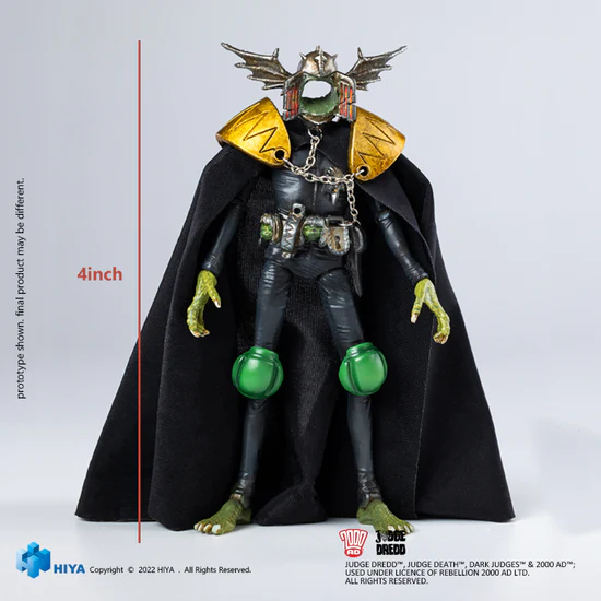 PRE ORDER - Hiya 1/18 Scale 4-Inch Judge Dredd Action Figure - Exquisite Mini Series Collectible - Gaze Into The Fist of Dredd - Perfect for Display, Collecting & Action Figure Battles