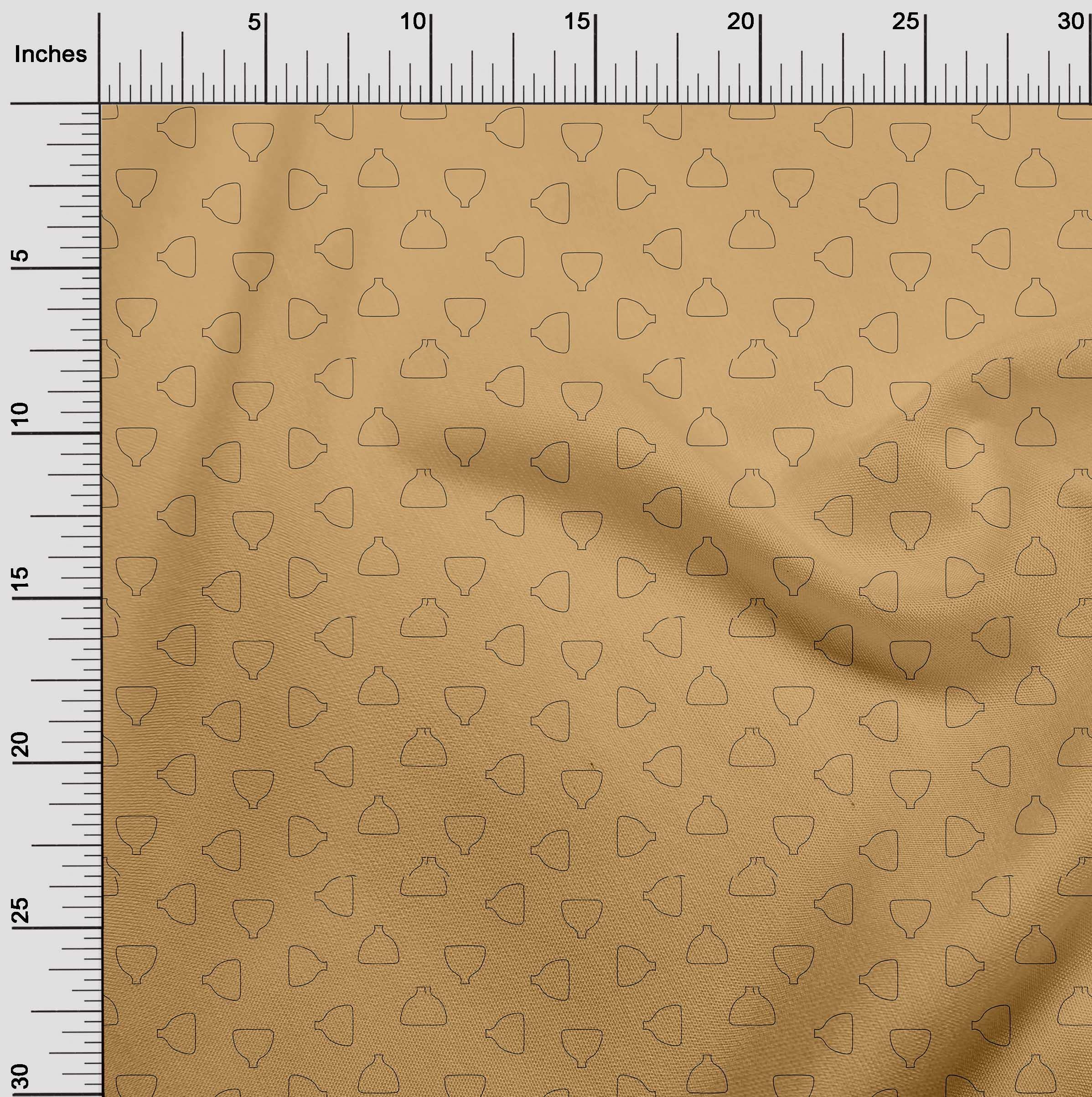 Premium 100% Cotton Poplin Fabric - Light Brown Floral Print, 56 Inch Wide for DIY Clothing, Quilting & Home Decor | Perfect for Dresses, Curtains, Table Runners & Craft Projects