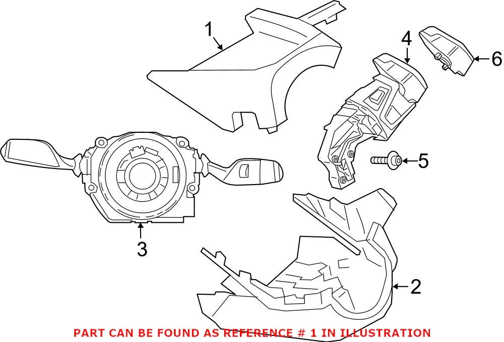 Genuine OEM Black Upper Steering Column Cover for BMW I01 i3 i3s 2014-2020 RWD - Perfect Fit Replacement Part for Smooth Driving Experience