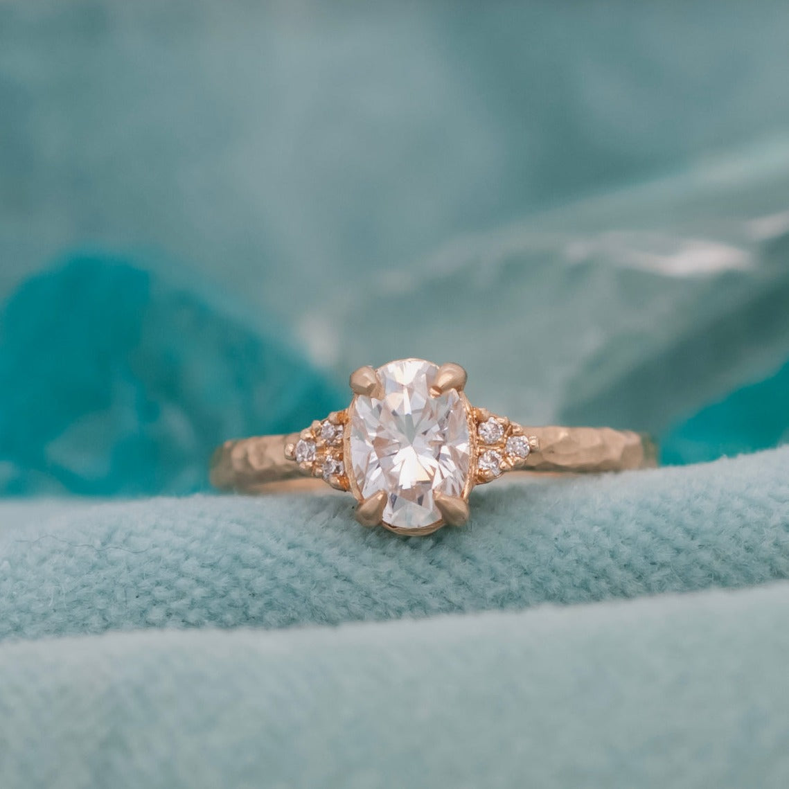 Eloise Gold & Moissanite Ring - Elegant 14K Gold Moissanite Engagement Ring for Women | Perfect for Weddings, Anniversaries & Special Occasions