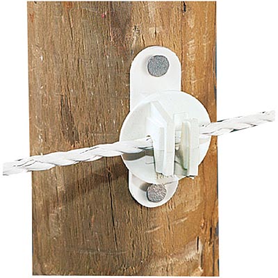Dare 25-Pack Wood/Vinyl Post Insulators for Electric Fence Wire - Heavy Duty Outdoor Use for Farms, Ranches & Gardens