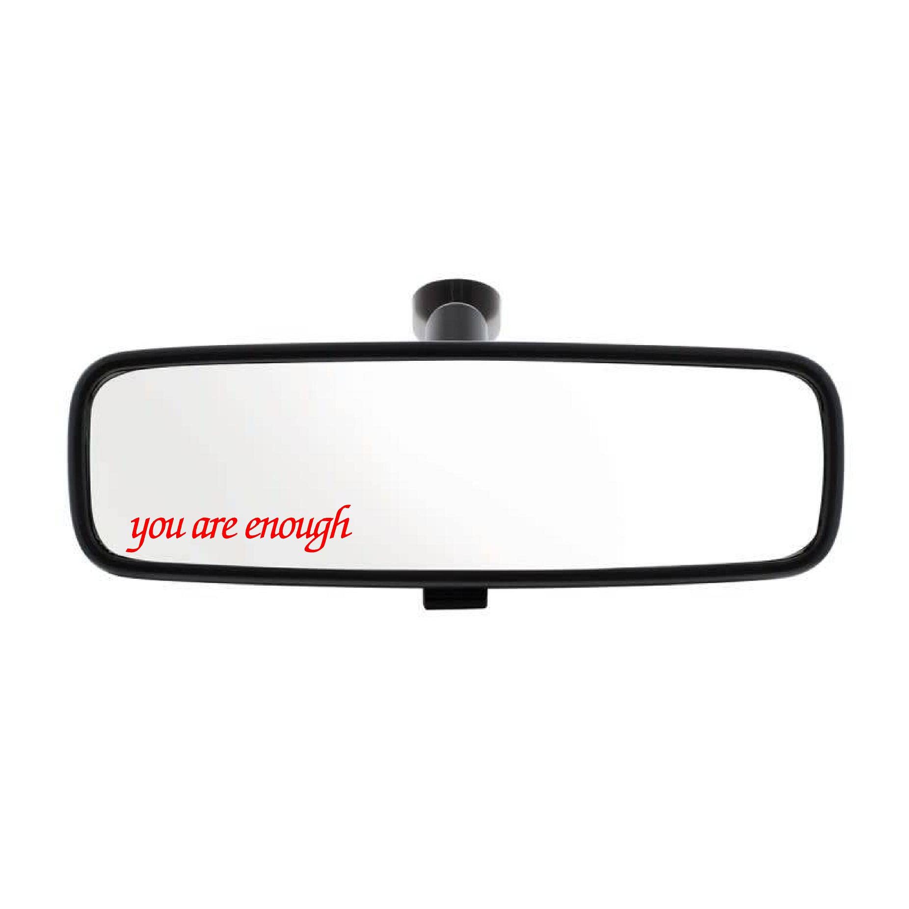 2.75 x 0.5 Inch 'You Are Enough' Vinyl Decal Sticker for Rearview Mirror, Bumper, Windows, Cars, Trucks, Laptops, Water Bottles, and Inspirational Home Decor