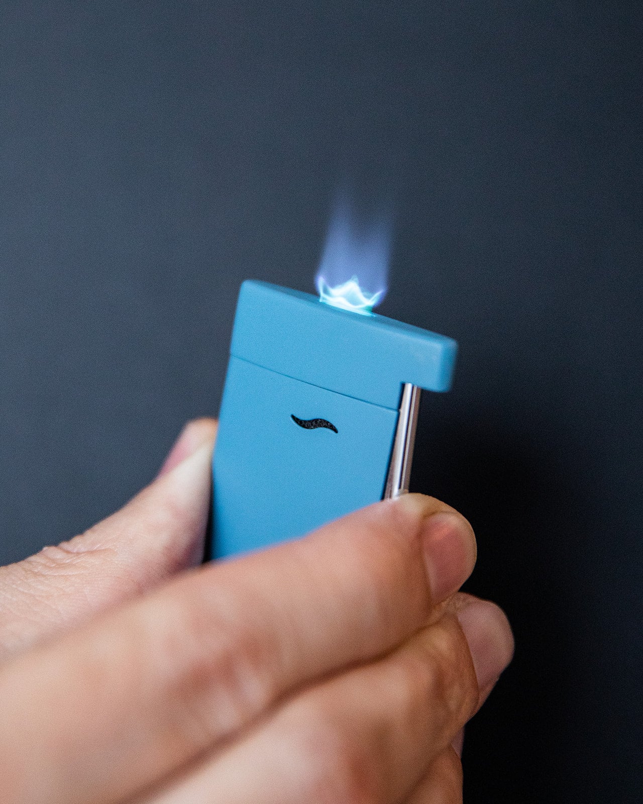 S.T. Dupont Slim 7 Lighter - Shark Blue Matte Finish | Premium Butane Cigar & Cigarette Lighter | Perfect for Gifts, Collectors & Luxury Smoking Accessories