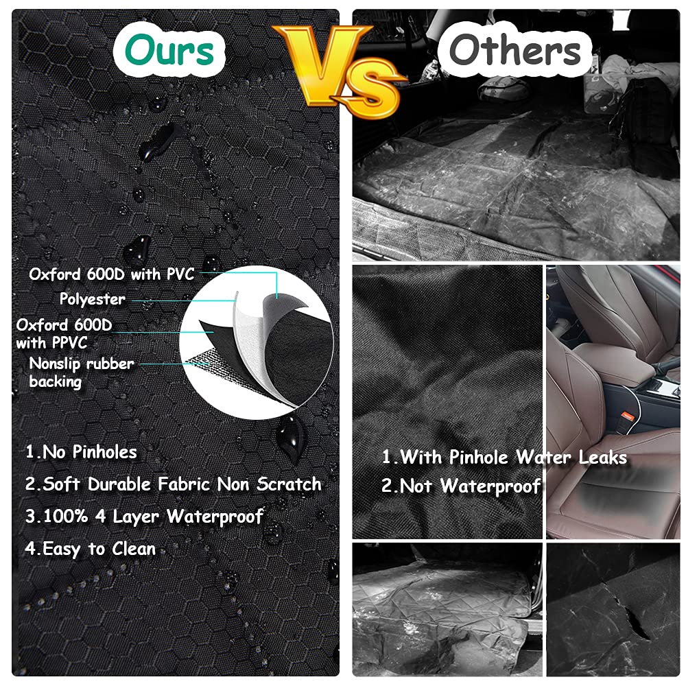 Waterproof Dog Car Seat Cover for Back Seat - Non-Slip Pet Seat Protector with Fur Resistance | Universal Fit for Cars, SUVs & Vans | Perfect for Travel, Daily Commutes & Pet Adventures