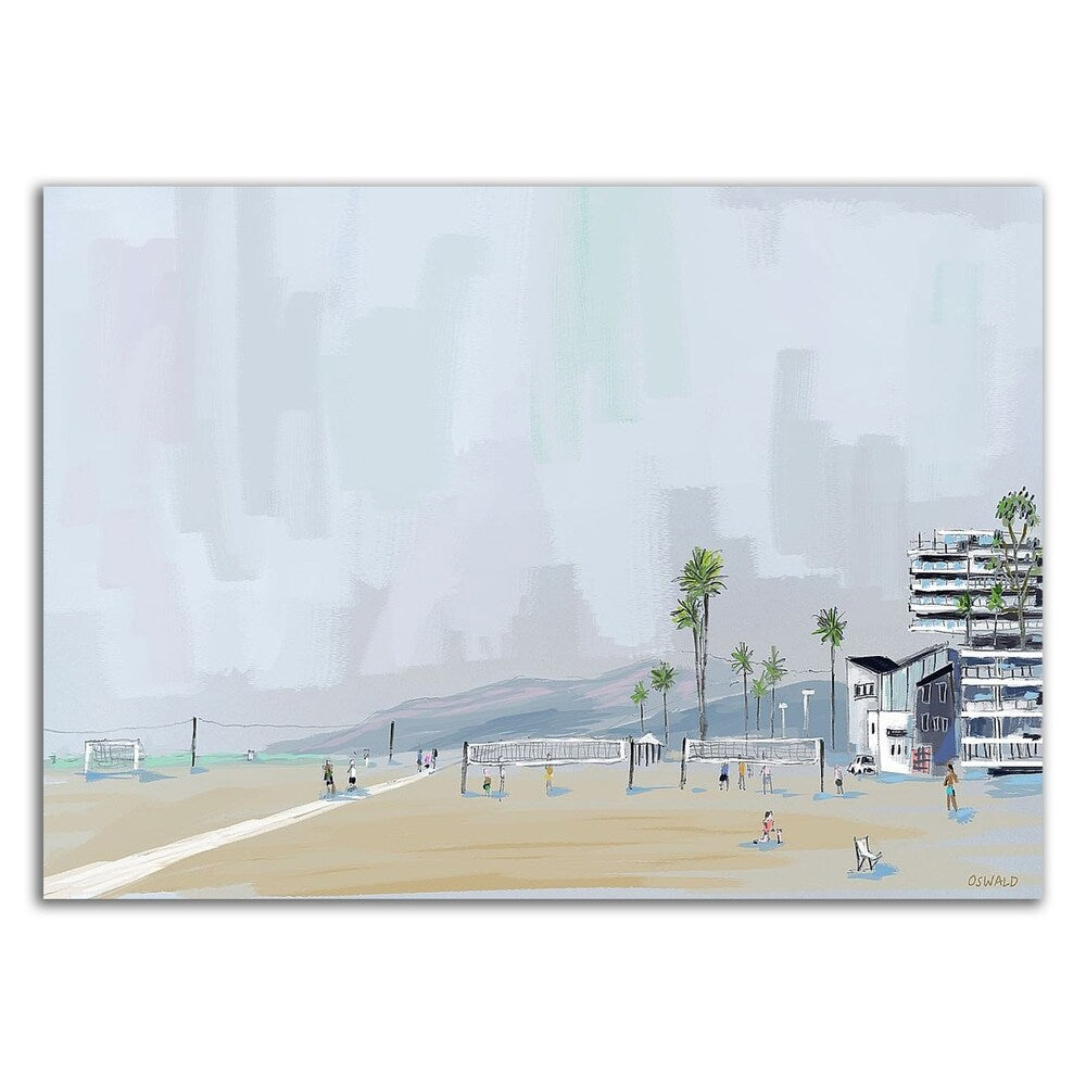 Pete Oswald Annenberg Beach House Canvas Art Print - Ready to Hang Wall Decor for Living Room, Bedroom & Office