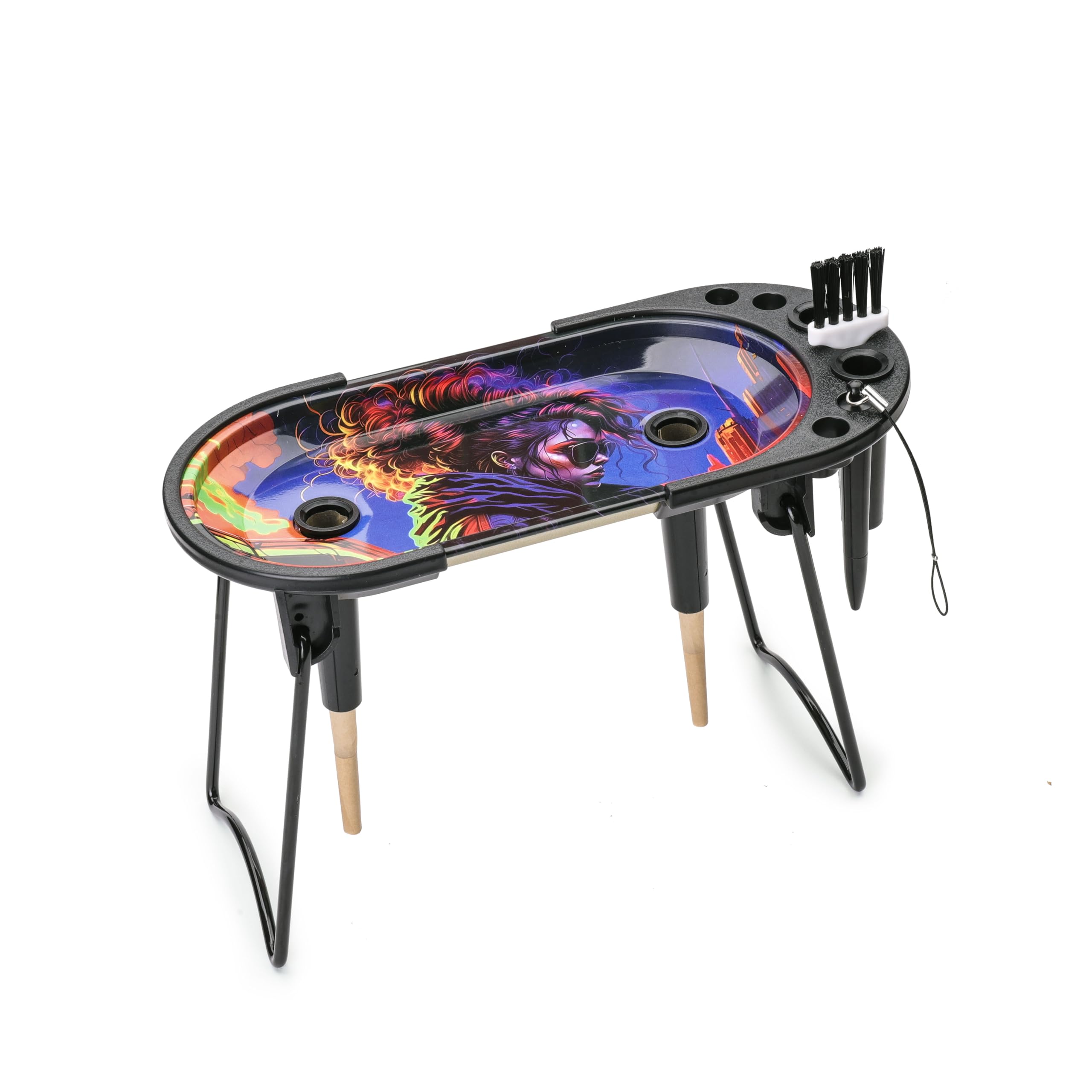 Premium Metal Rolling Tray with Pre Roll Machine - Includes Cone Loader, Filler Funnel & Packer for King Size & 1 1/4 Size Cones | Comes with Brush & Cone Funnel Placement Tool | Perfect for Rolling Perfect Joints, Blunts & Cigarettes at Home or On-the-Go