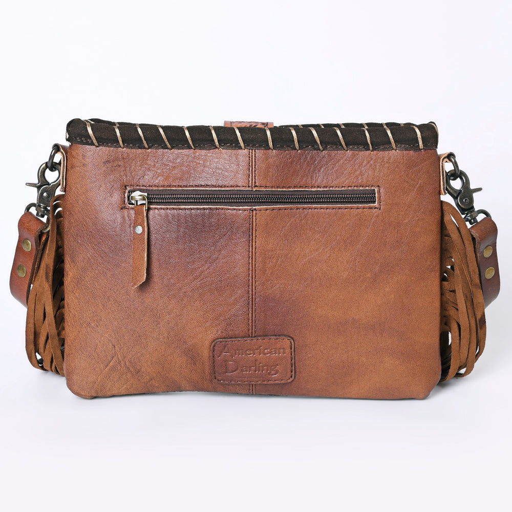 ADBG1118 American Darling Genuine Leather Crossbody Saddle Bag - Western Style Women's Purse for Cowgirl Fashion & Everyday Use