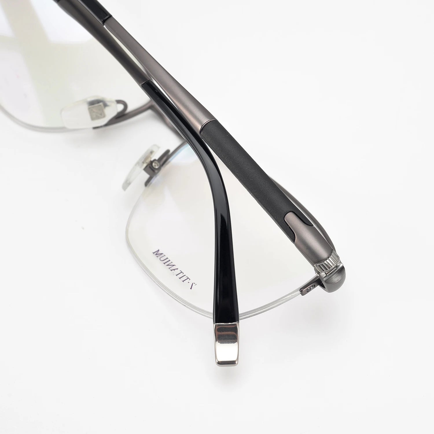 Aimee Unisex Semi-Rimless Square Titanium Eyeglasses Frame 27007 - Lightweight Durable Glasses for Work, Reading & Fashion