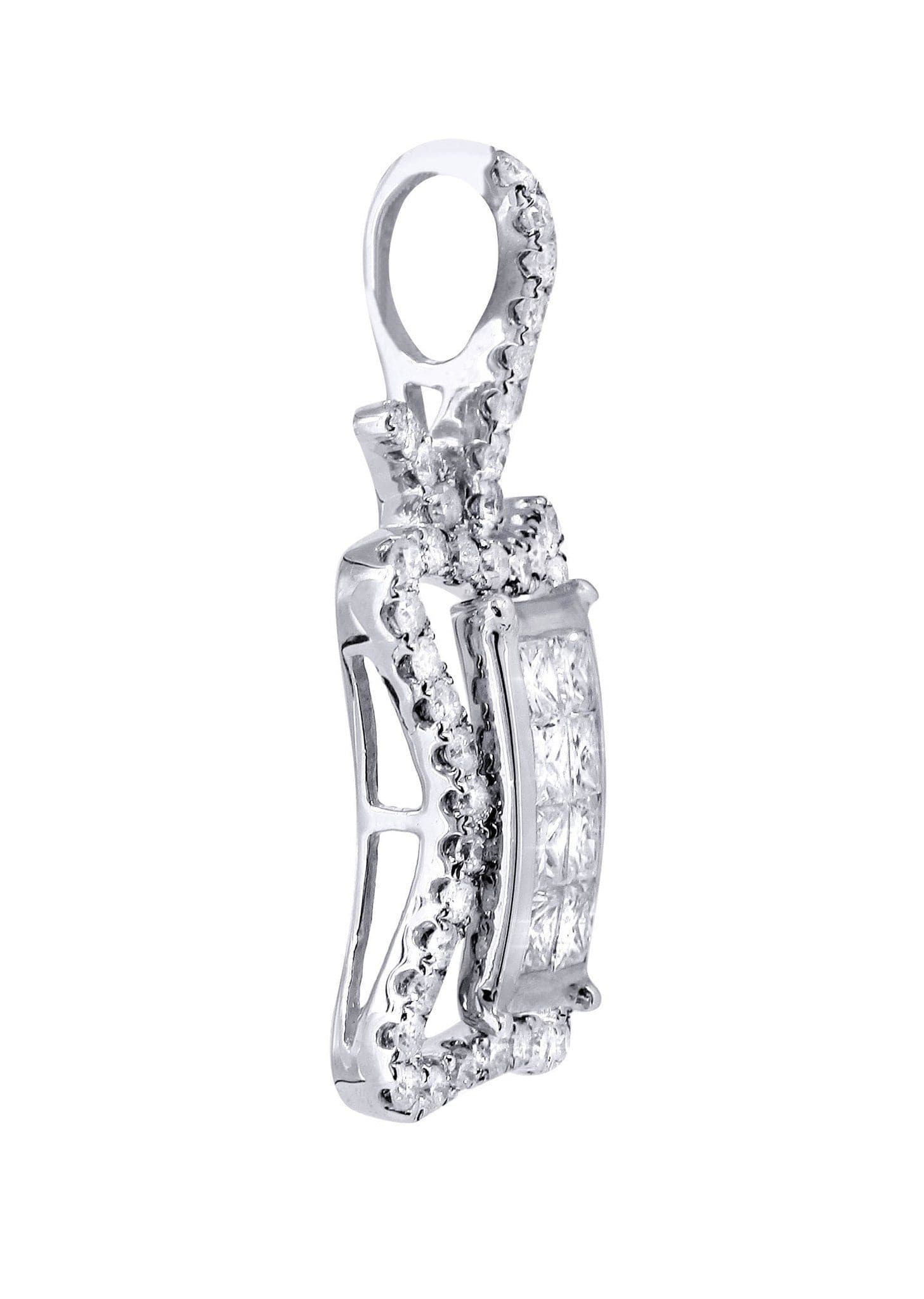 0.7 Carat Diamond Butterfly Pendant Necklace - 1.73 Grams 14K White Gold Jewelry for Women - Elegant Gift for Anniversary, Birthday & Valentine's Day