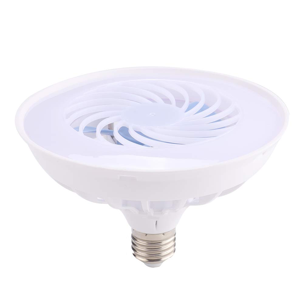 Ultra-Thin LED Ceiling Fan Light - 12W 3500-4000K White Light, Anti-Glare Modern Fan Lamp with Invisible Blades for Home, Bedroom, Office & Night Market - Perfect for Cooling & Lighting Small Spaces