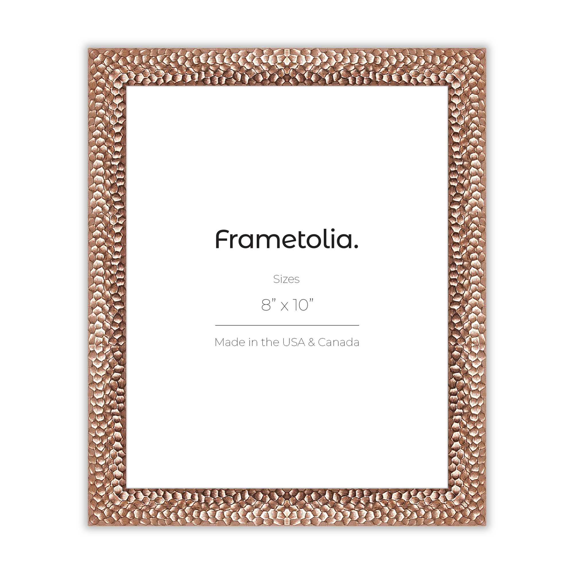 Custom Printed Hammered Champagne Frame - Elegant Wall Decor for Weddings, Anniversaries & Home Décor