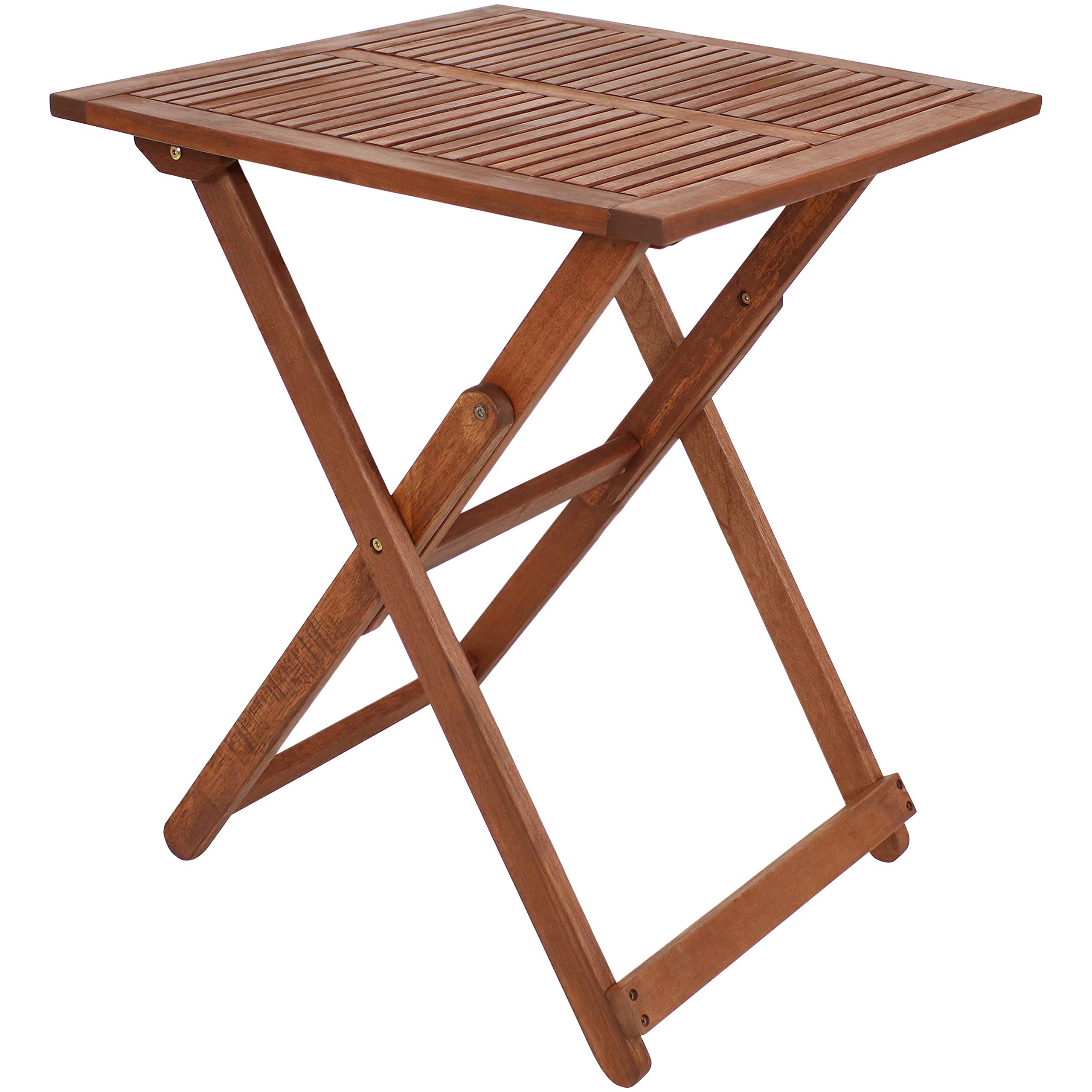 Durable Folding Wooden Outdoor Coffee Table - Portable Picnic & Dining Table for Patio, Deck, Camping, Hiking, Backyard BBQ, Rooftop Parties - Weatherproof Square Tea Table for Terrace & Garden Gatherings