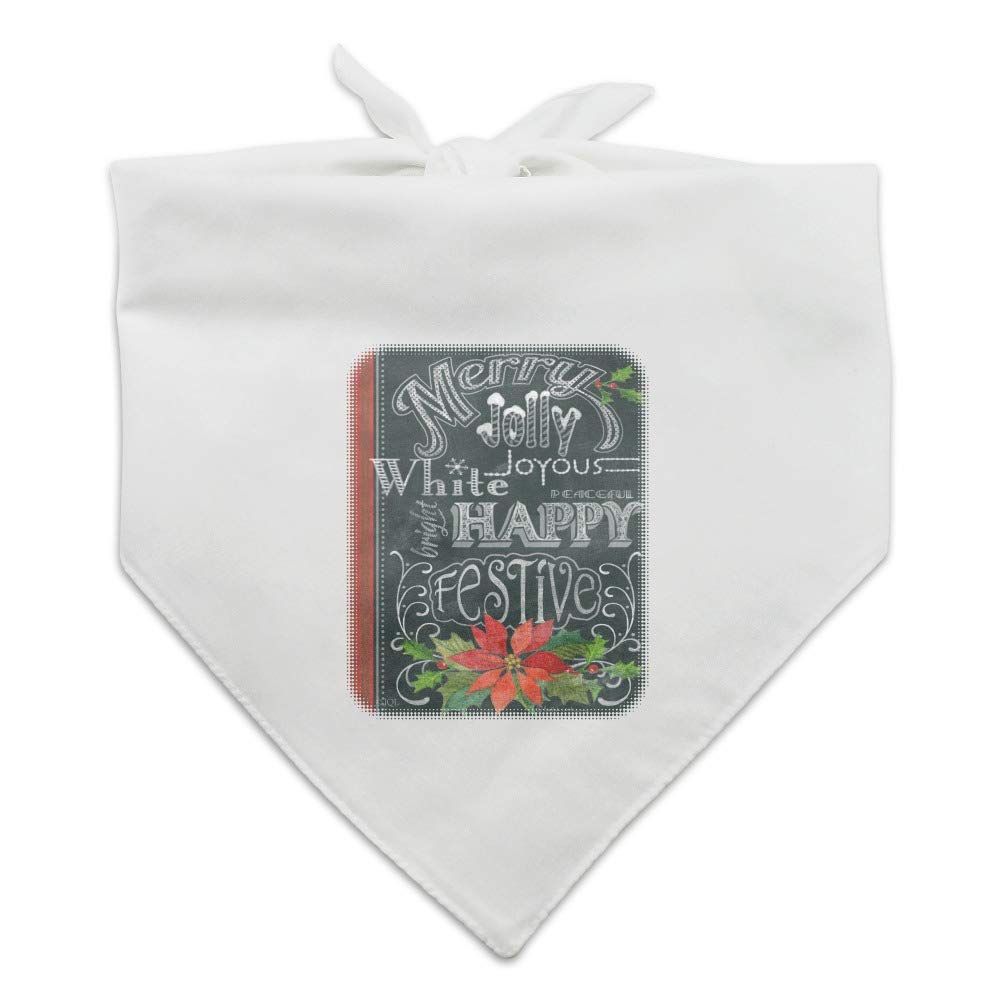 Christmas Holiday Pet Bandana for Dogs - Festive Merry Jolly Dog Bandana for Small Medium Large Breeds | Perfect for Holiday Photos, Parties & Festive Outfits