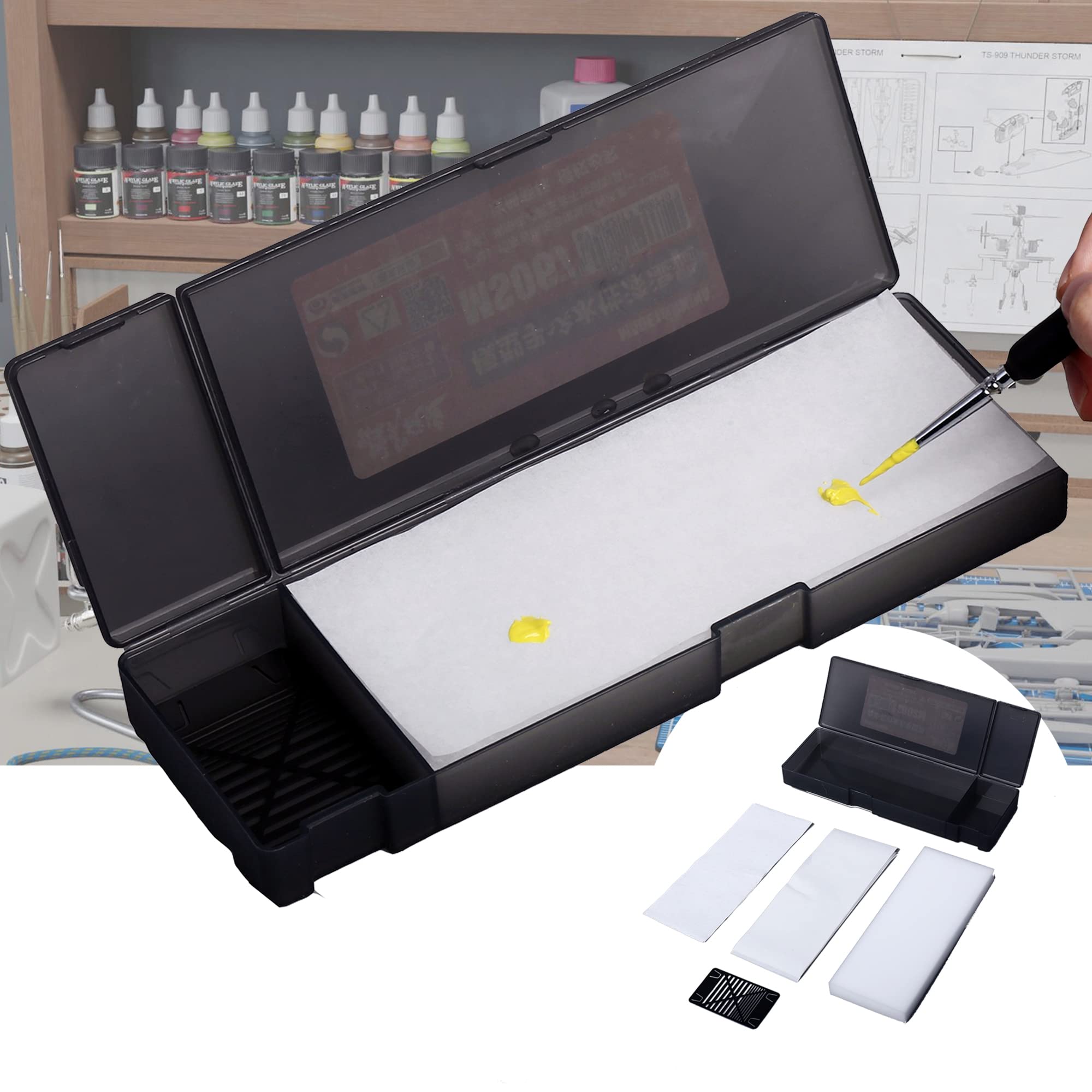 Professional Wet Palette for Acrylic Paints - Miniature & Model Paint Mixing Storage Container with Lid - Perfect for Artists, Hobbyists & DIY Projects