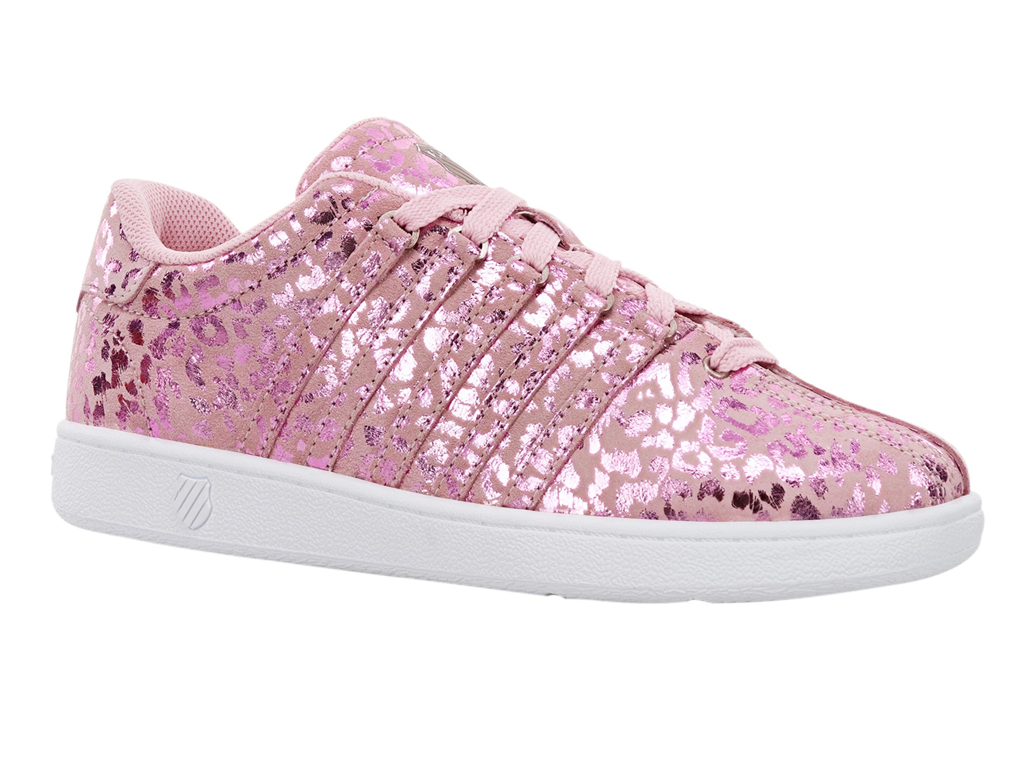 Classic VN Sneakers for Women - Pink Cheetah Print, Rose Gold & White Color Block Design | Comfortable Casual Shoes for Walking, Running, Gym & Streetwear Fashion