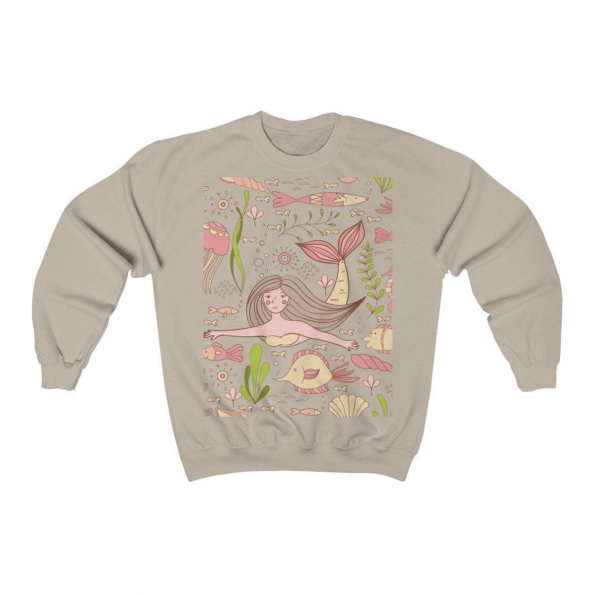 Stylish Mermaid Sweatshirt for Women - Trendy & Comfortable Pullover for Casual Wear, Beach Outings & Festivals