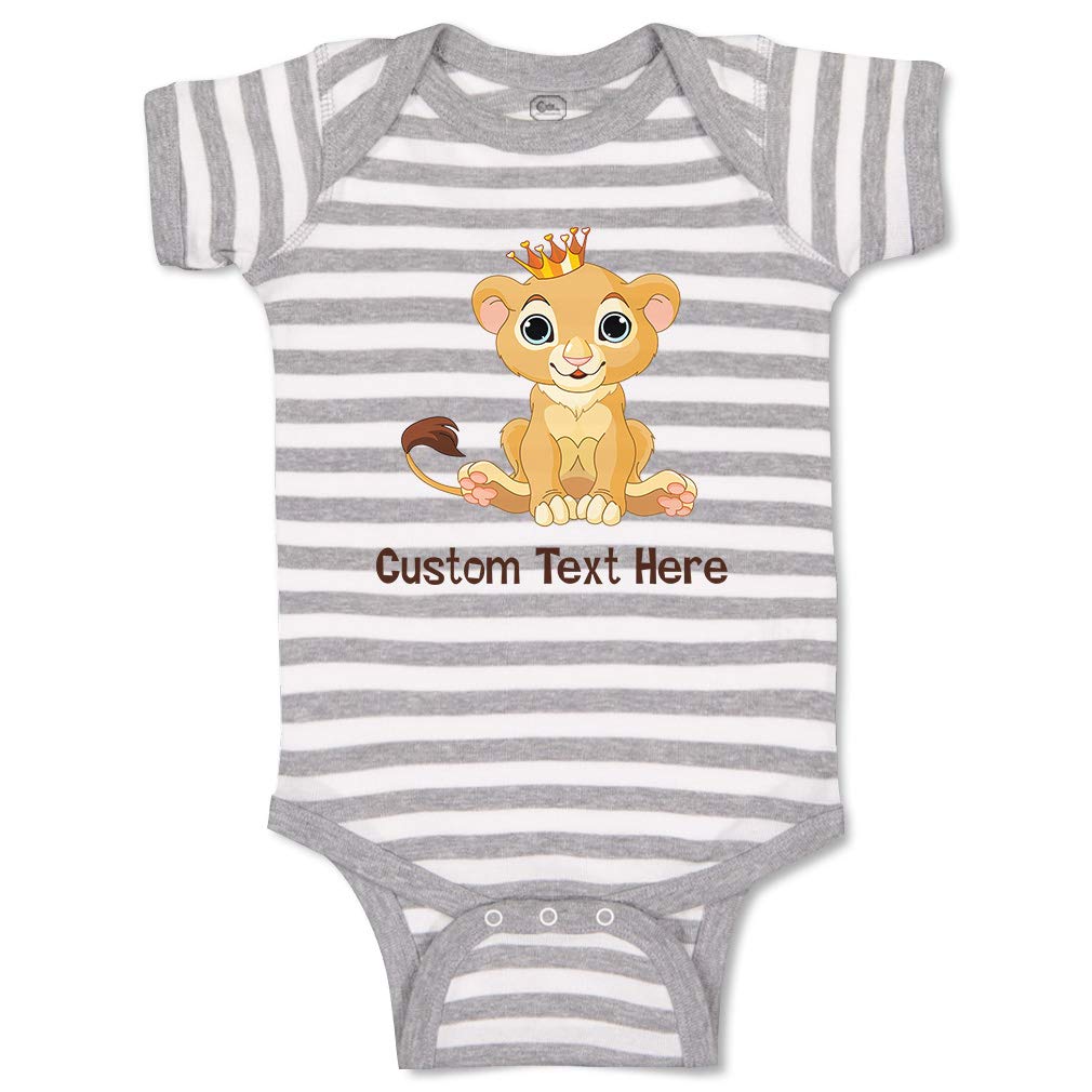 Custom Baby Lion Animal Bodysuit - Funny Cotton Baby Clothes for Boys & Girls - Perfect for Newborn Photoshoots, Birthday Parties, and Everyday Cute Outfits