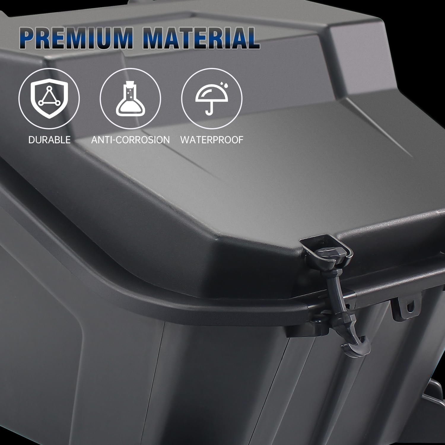 69 QT Removable Rear Cargo Storage Box for Polaris RZR XP 1000/RZR 900/XP 4 1000/Turbo S (2014-2023) - Waterproof Bed Tool Organizer with Lid, Replacement Part #2881193 - Perfect for Off-Roading, Camping & Outdoor Adventures