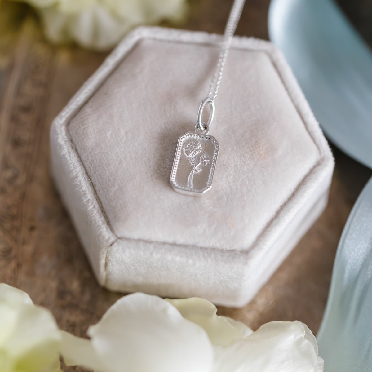 FRAICHE October Birth Flower Necklace - Cosmos Design in Sterling Silver | Perfect Gift for Birthdays, Anniversaries & Special Occasions