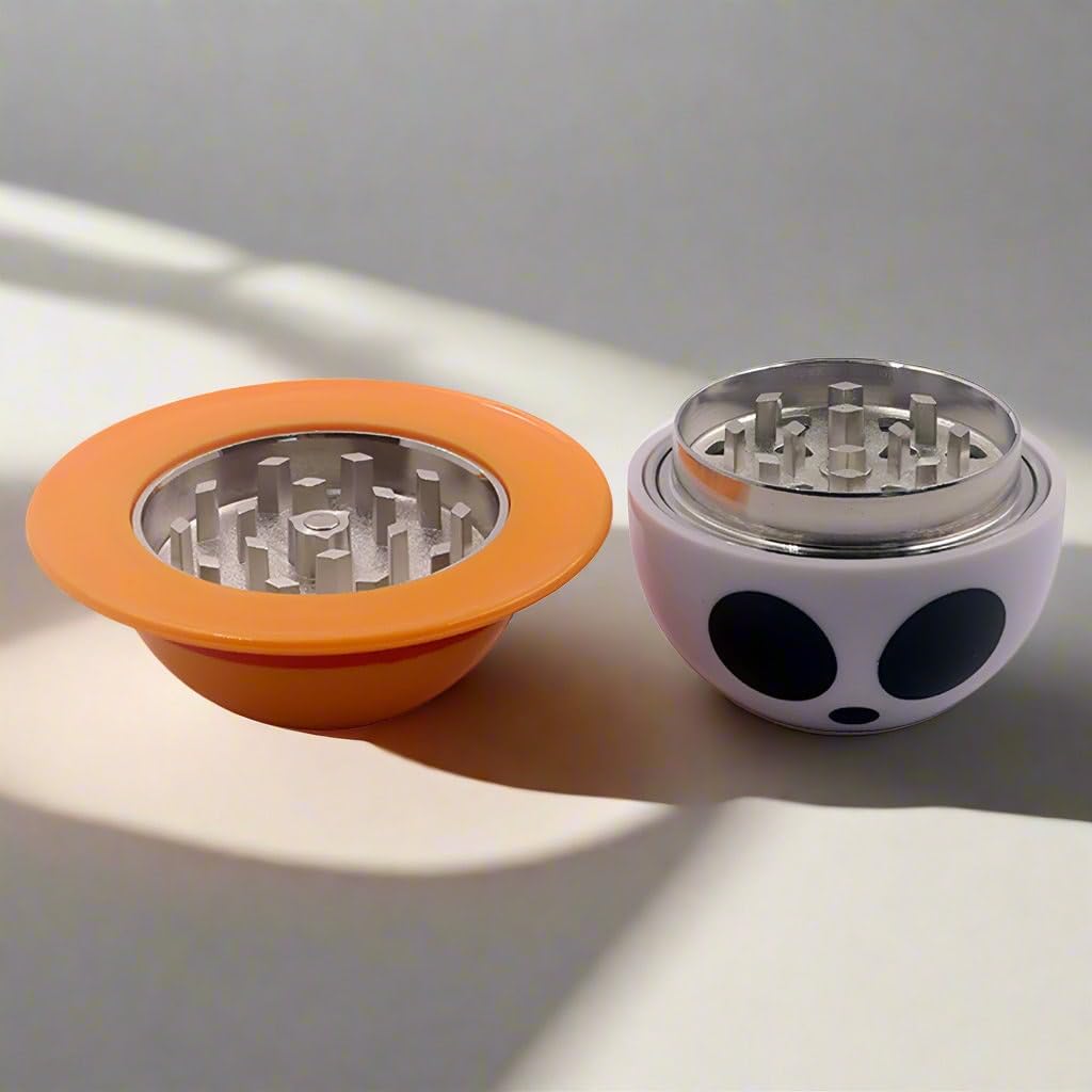 Premium 3-Piece Anime Straw Hat Herb Grinder - Durable Aluminum & Stainless Steel Design with Storage Compartment - Perfect for Home Use, Travel & Gifting