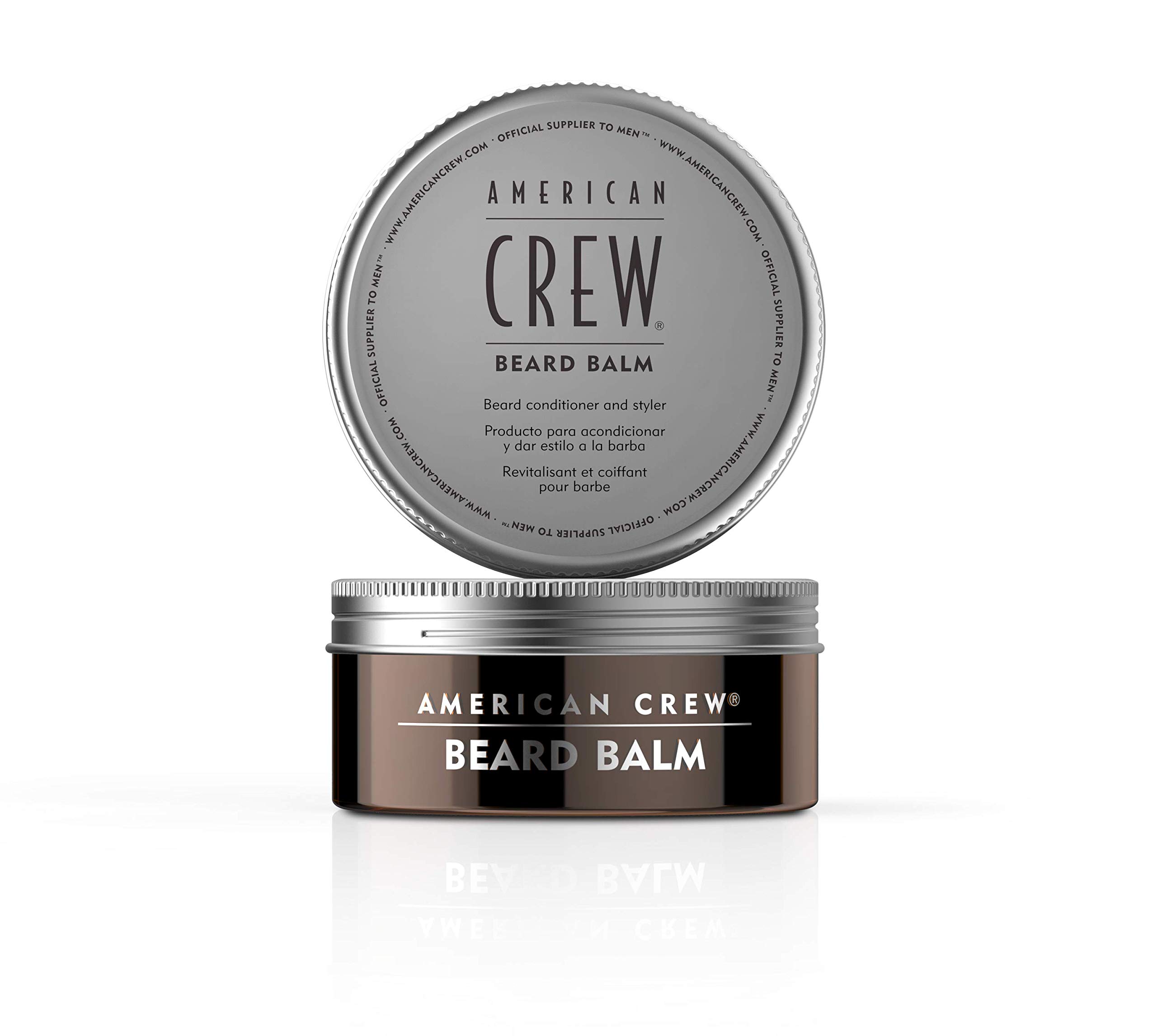 American Crew Beard Balm - Conditioning & Styling Balm with Sweet Almond Oil & Shea Butter, 2.3 Fl Oz - Softens & Tames Beard for Daily Grooming & Styling