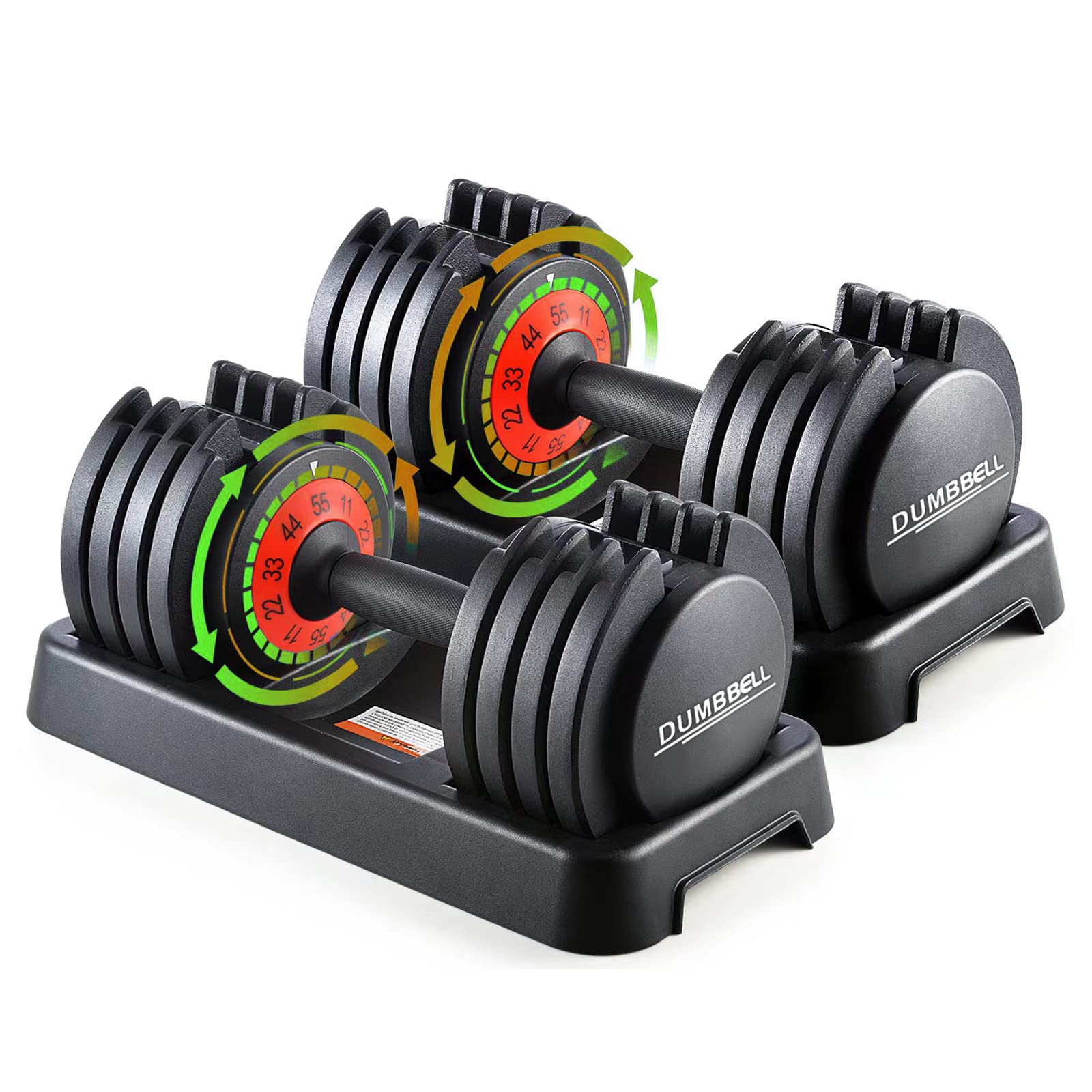 25/55LB Adjustable Dumbbells Set - 5-in-1 Free Weights with Anti-Slip Metal Handle for Home Gym, Strength Training & Full Body Workout | Perfect for Weight Lifting, Muscle Building & Fitness Enthusiasts