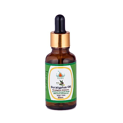 100% Pure Eucalyptus Essential Oil (Eucalyptus Globulus) - Undiluted Therapeutic Grade for Skin, Hair & Body Care - 30ml Natural Aromatherapy Oil for Relaxation, Massage & Diffuser Use