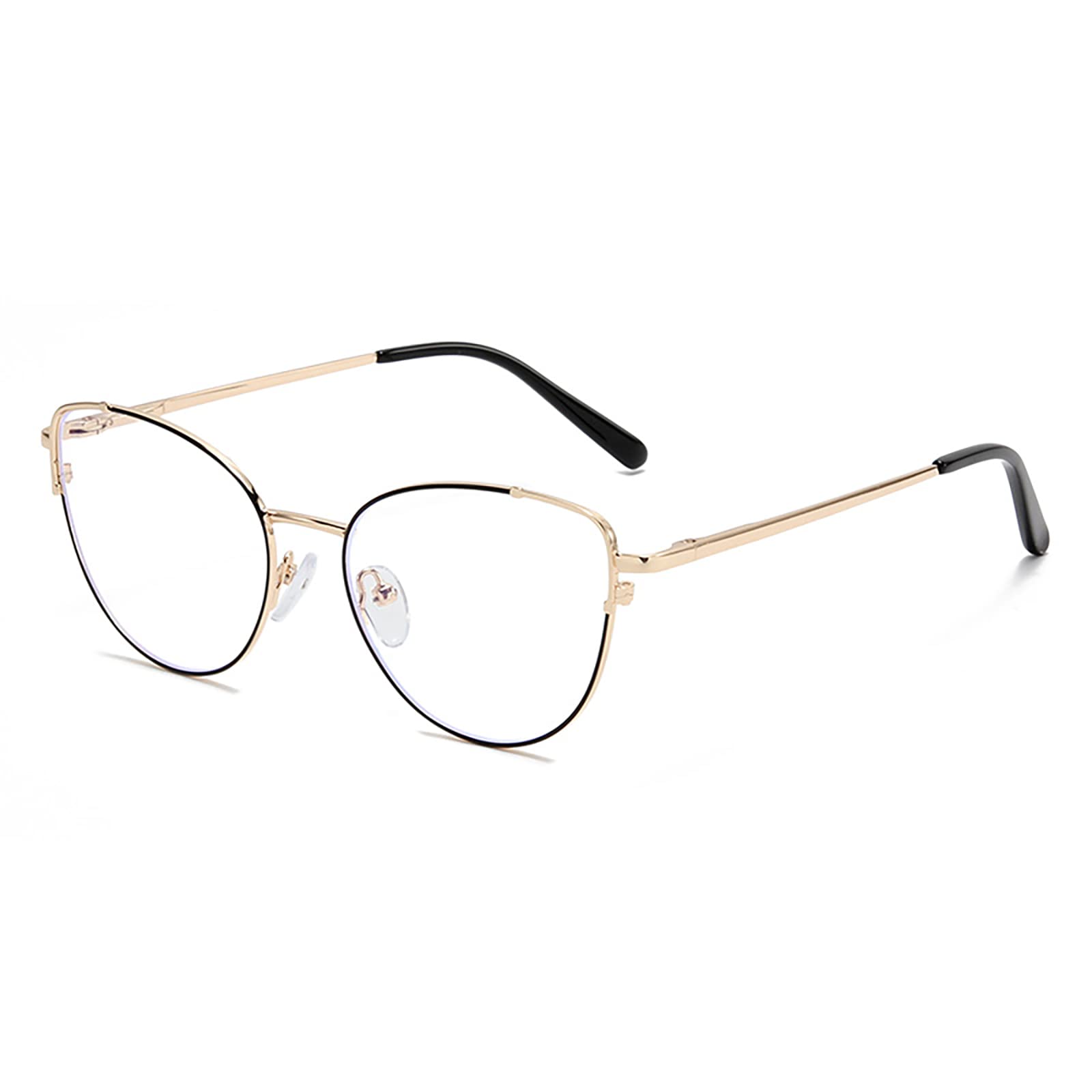 MEETLSQ Blue Light Blocking Glasses for Women - Oversized Cat Eye Computer Glasses with Anti Blue Ray Protection - Perfect for Office Work, Gaming & Screen Time
