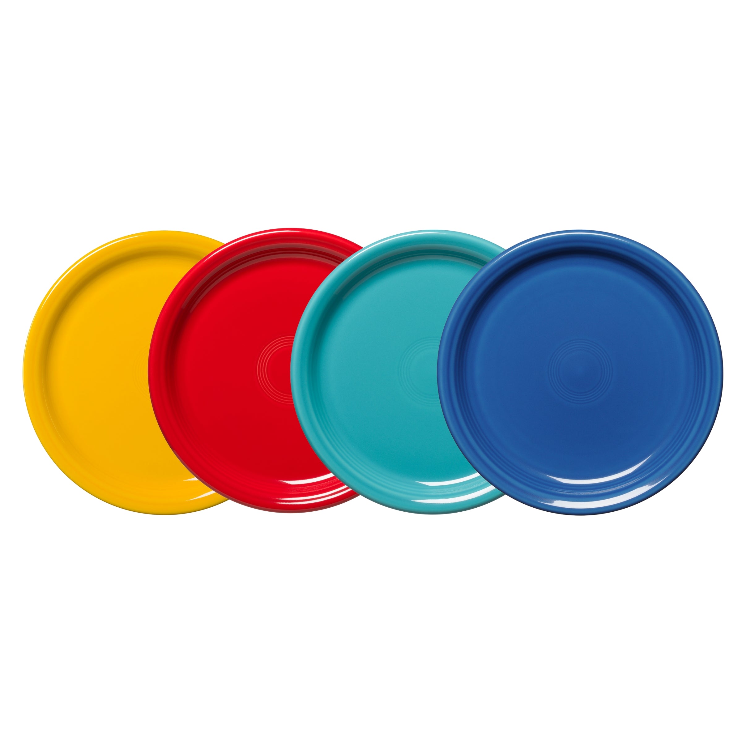 Vibrant 9-Inch Bistro Coupe Luncheon Plates - Set of 4 Colorful Dinner Plates for Restaurant, Cafe & Home Dining - Perfect for Salads, Desserts & Appetizers