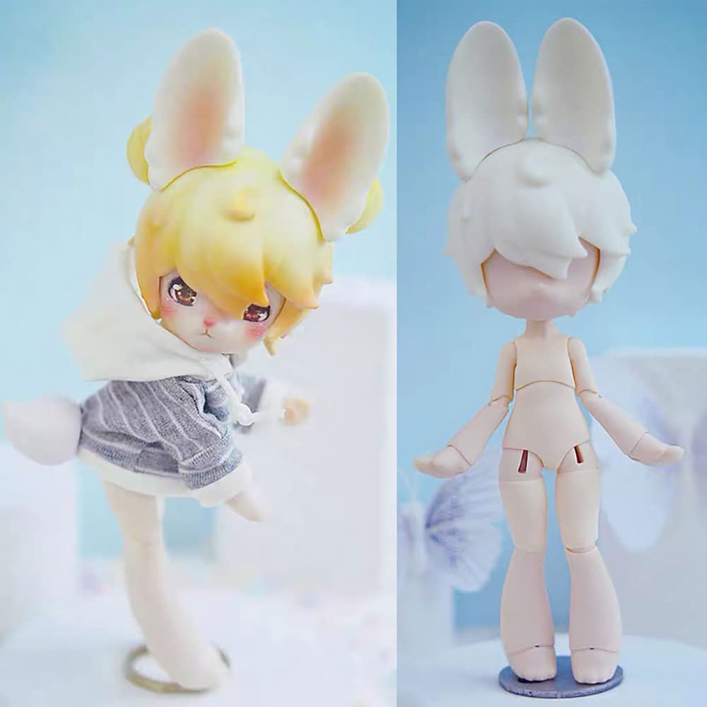 UFDoll Special Animal Form Action Figure Doll Head Replacement Body - White Skin for Custom Doll Making & Cosplay Collectibles