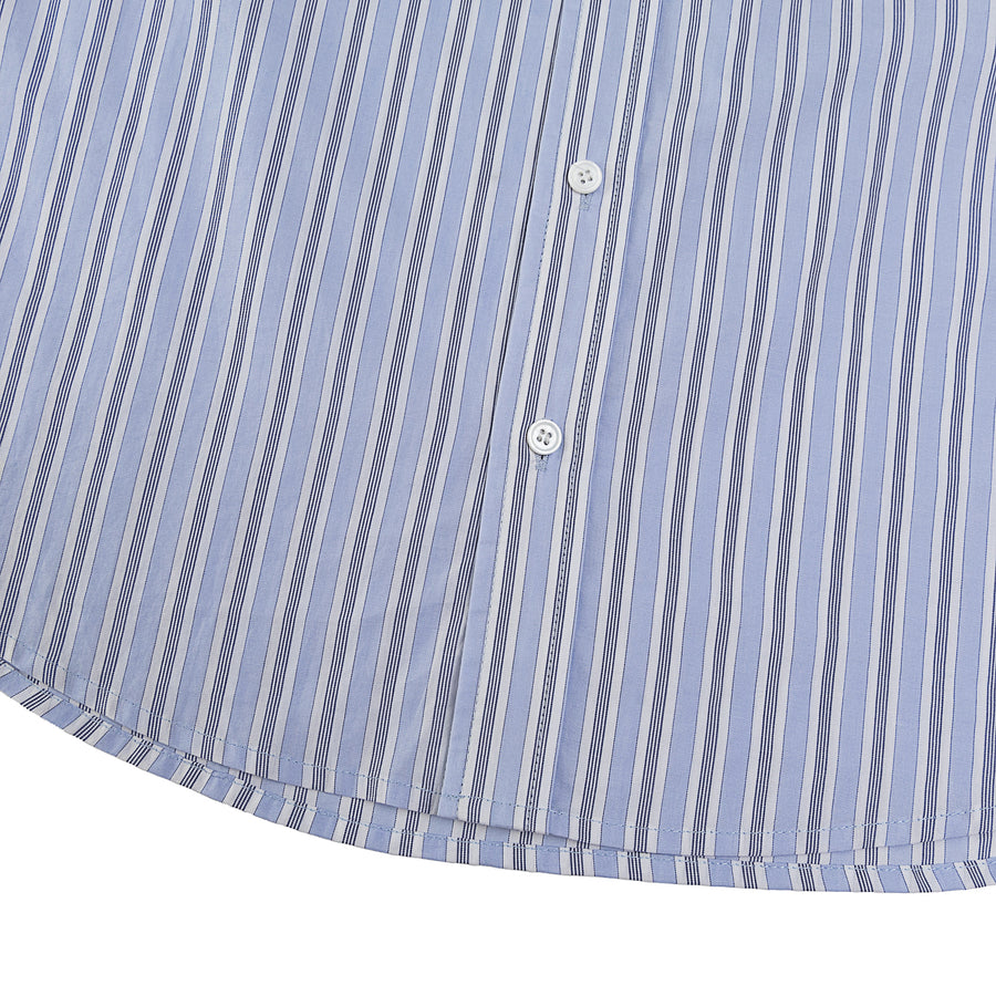 ASUSL Contrast Stripes Casual Shirt for Men - Blue & White Striped Button Down Shirt - Perfect for Office, Business, and Smart Casual Outfits