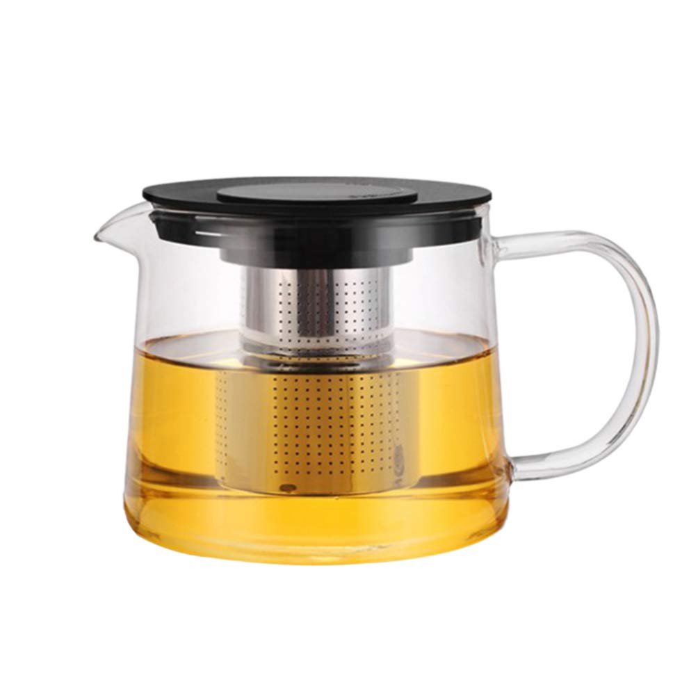 DOITOOL 34oz Glass Teapot with Infuser & Strainer - Heat Resistant Stovetop Kettle for Loose Leaf Tea, Iced Tea & Milk - Perfect for Home, Office & Tea Parties (1pc)