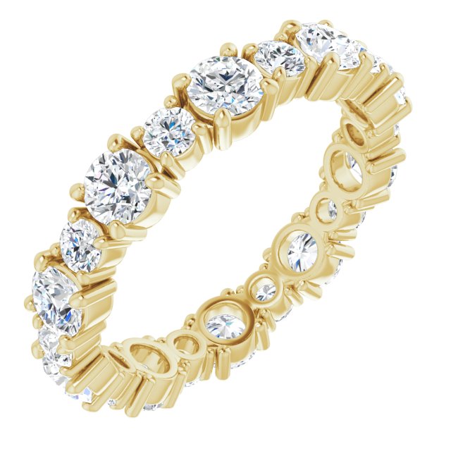2.30 Carat Round Diamond Eternity Band for Women - 14K White Gold Wedding Ring, Anniversary Gift & Bridal Jewelry - Perfect for Engagement, Proposal & Special Occasions