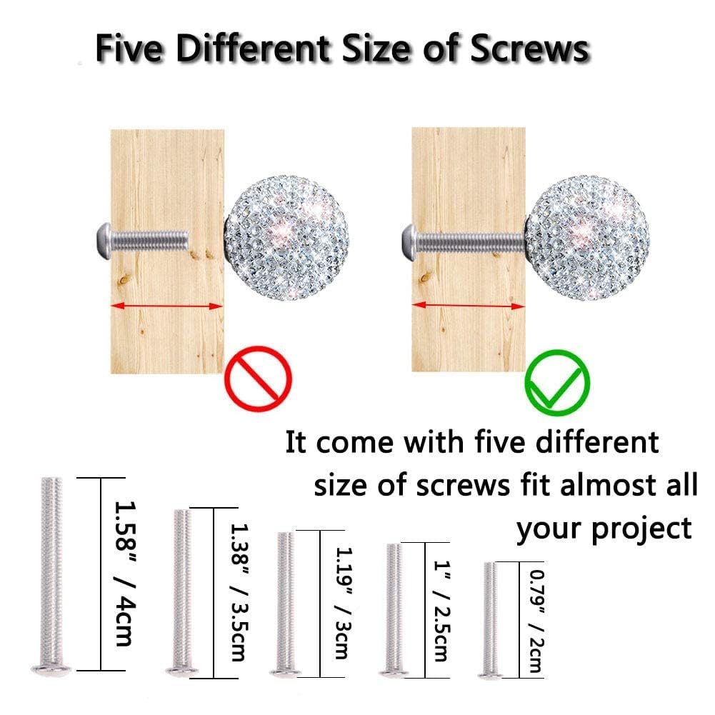 5-Pack White Single Hole Cabinet Knobs and Pulls - Stylish Handles for Kitchen Cabinets, Drawers, Bedroom Furniture & Home Decor