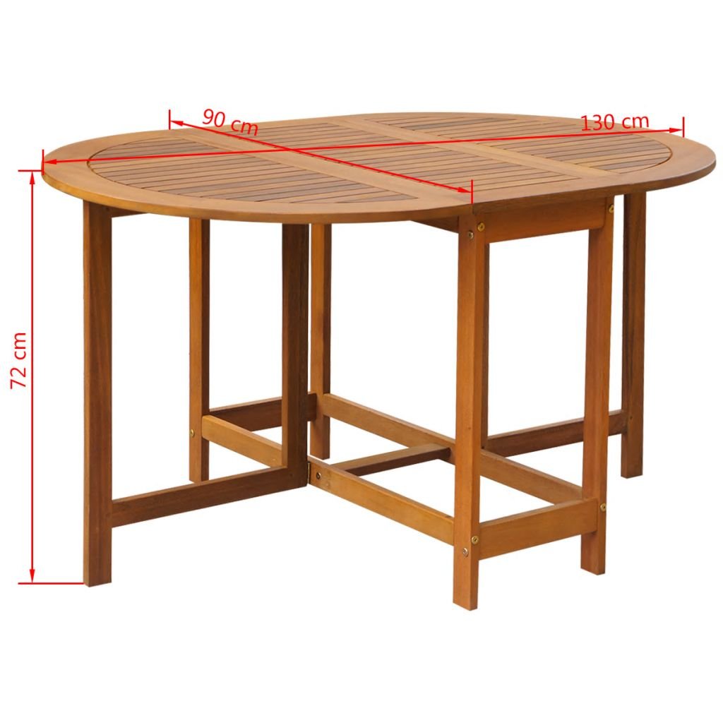 Solid Acacia Wood Outdoor Dining Table 51.1