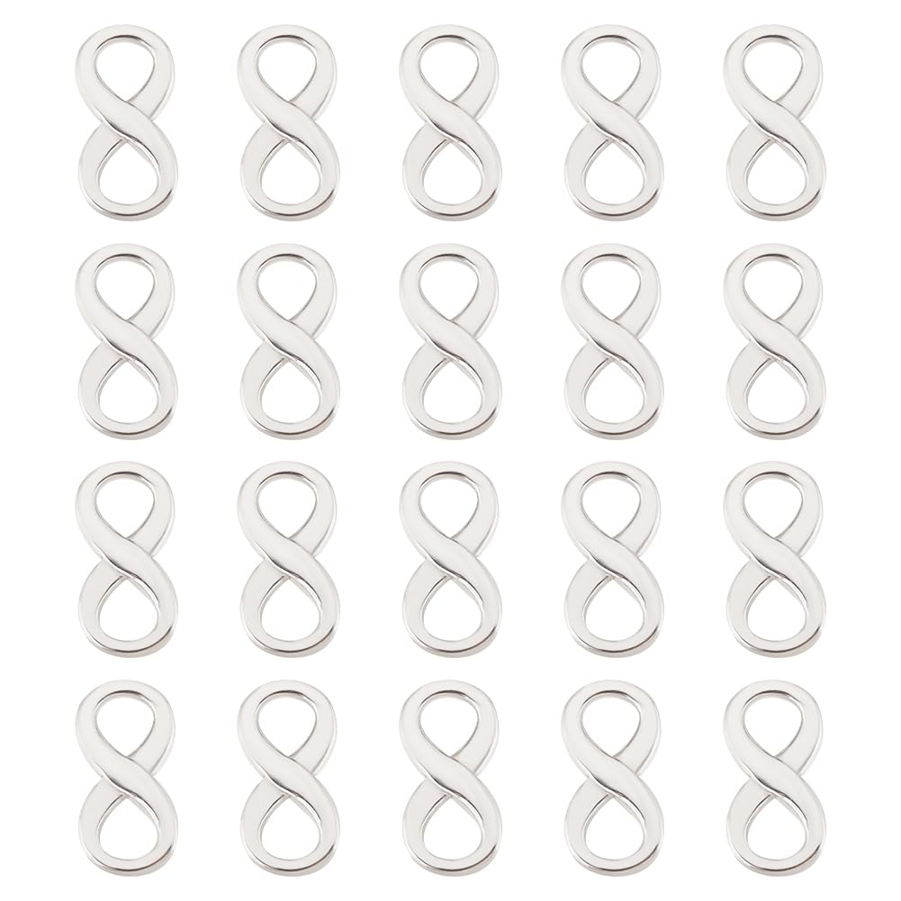 UNICRAFTALE Stainless Steel Infinity Linking Charms - Jewelry Connectors for DIY Necklace & Bracelet Making - Perfect for Handmade Jewelry, Gifts, and Fashion Accessories